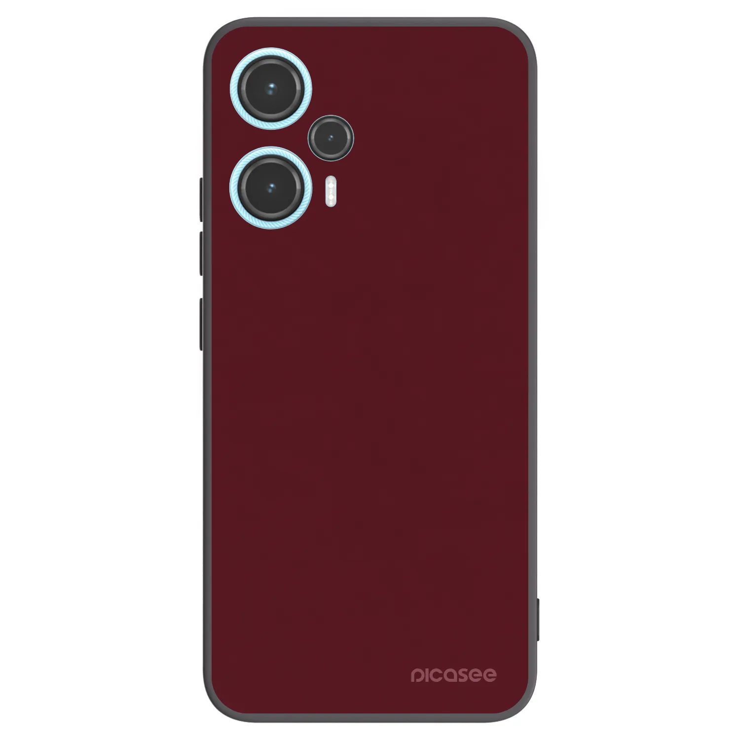 Picasee Μαύρη θήκη σιλικόνης για Xiaomi Poco F5 - Burgundy red