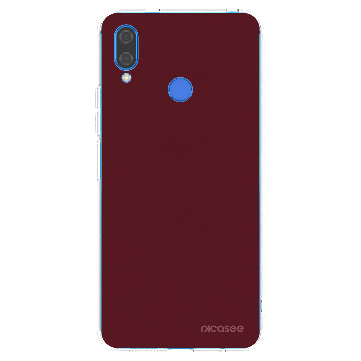Picasee διαφανής θήκη σιλικόνης Huawei Nova 3 - Burgundy red