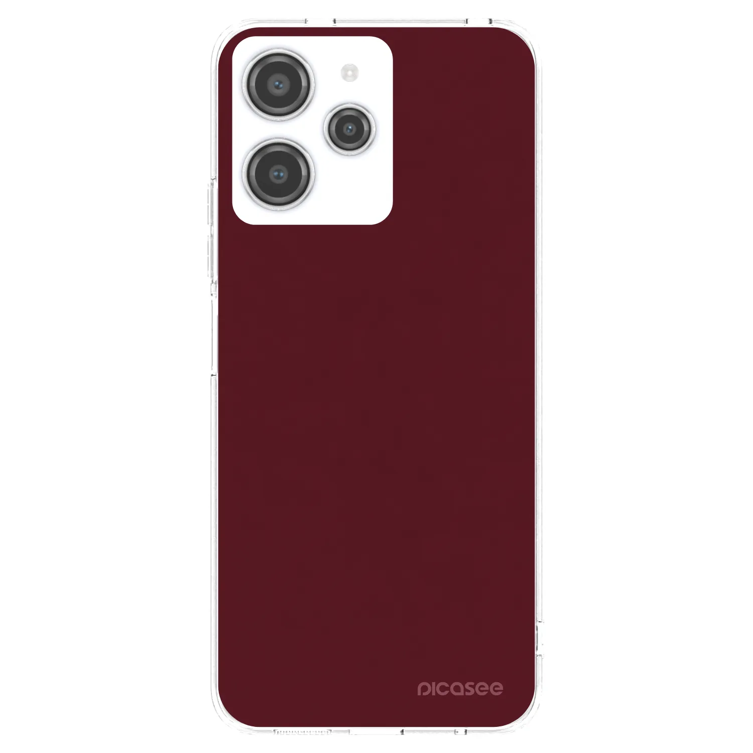 Picasee διαφανής θήκη σιλικόνης Xiaomi Redmi 12 4G - Burgundy red
