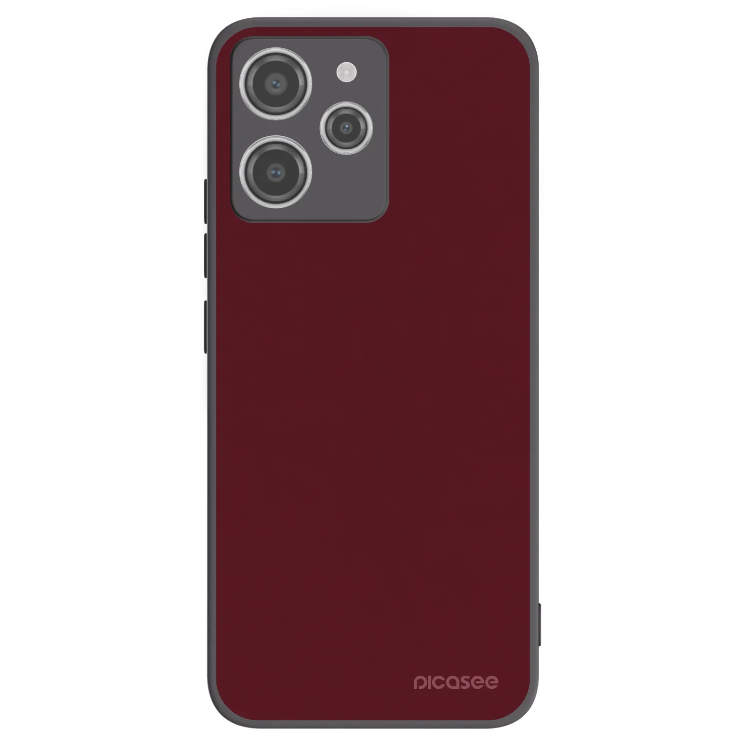 Picasee Μαύρη θήκη σιλικόνης για Xiaomi Redmi 12 4G - Burgundy red
