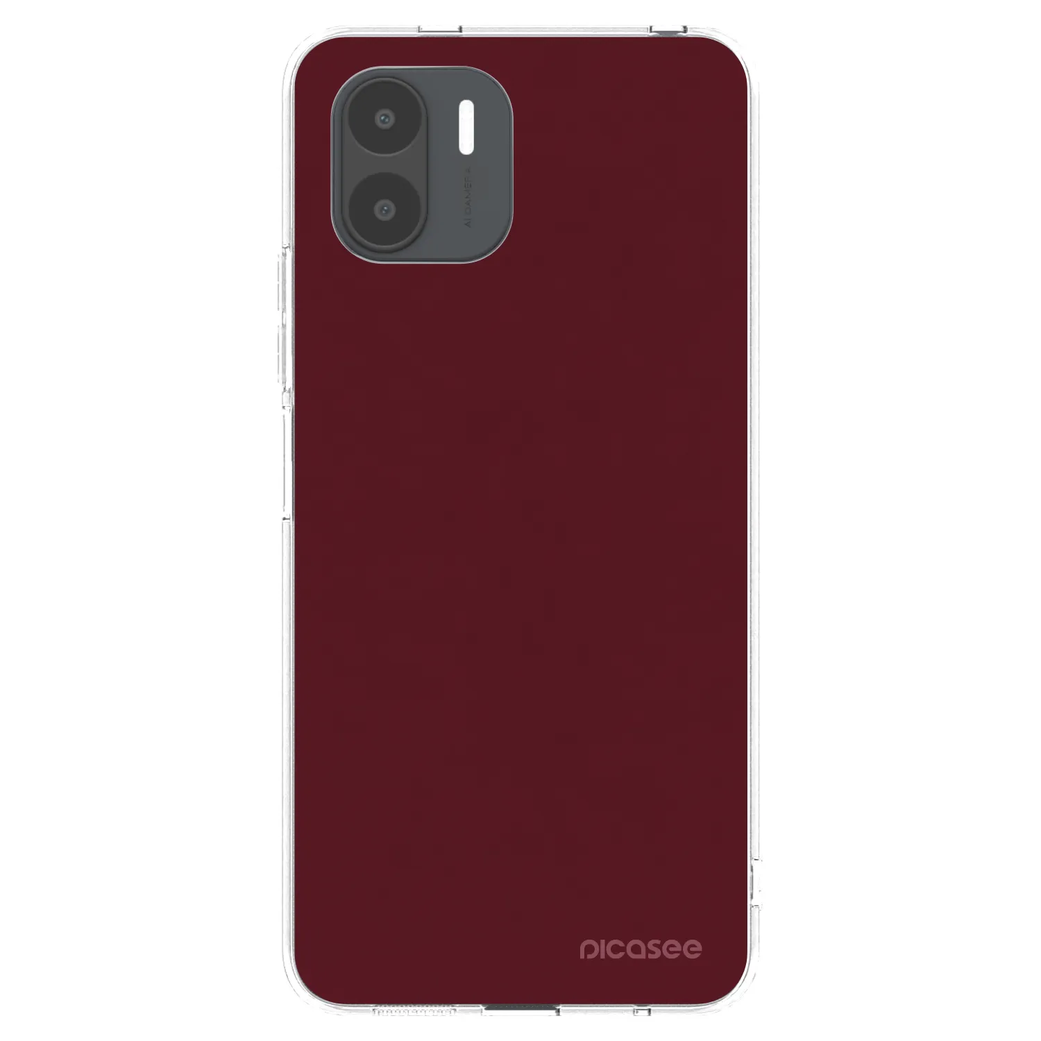 Picasee διαφανής θήκη σιλικόνης Xiaomi Redmi A2 - Burgundy red