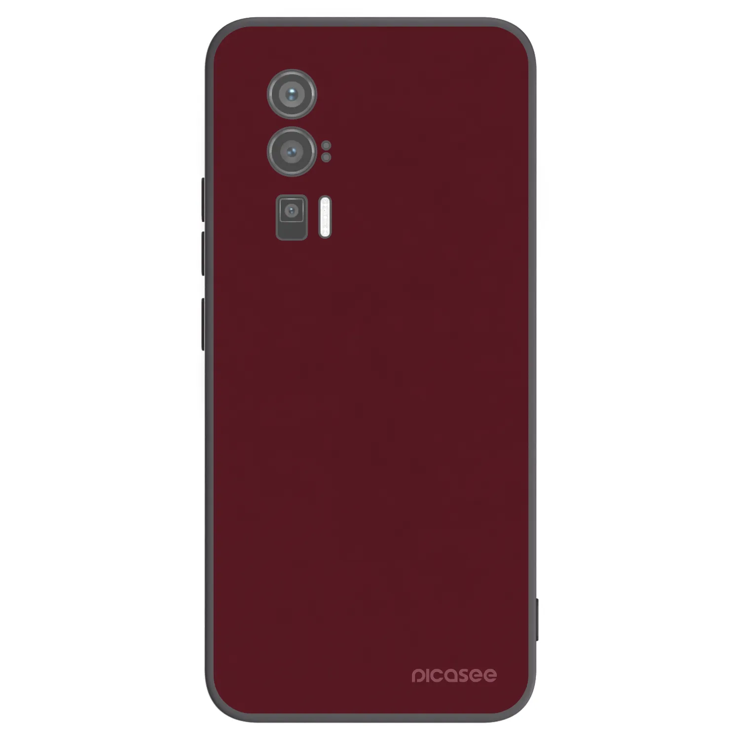 Picasee Μαύρη θήκη σιλικόνης για Xiaomi Poco F5 Pro 5G - Burgundy red