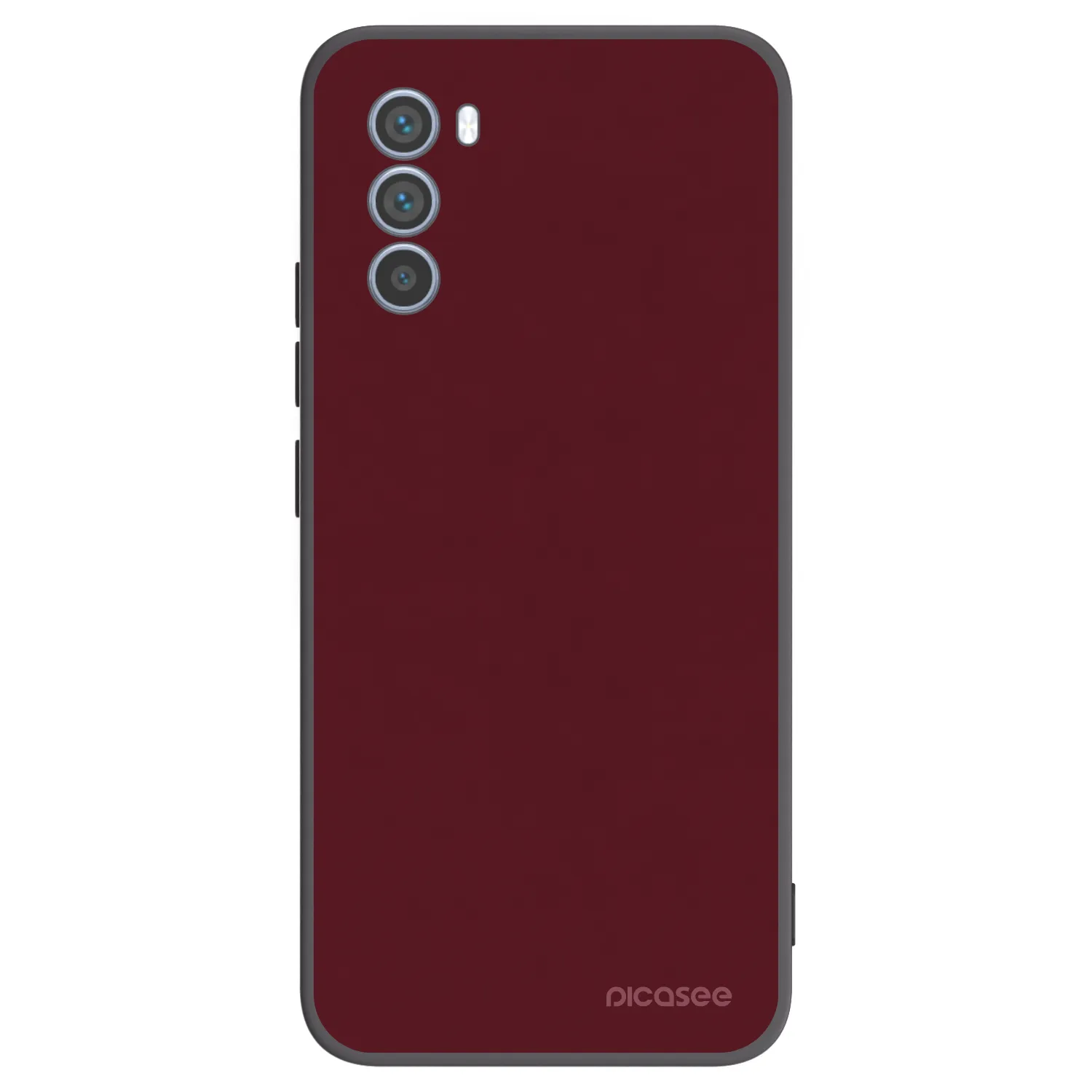 Picasee Μαύρη θήκη σιλικόνης για Motorola Moto G62 - Burgundy red