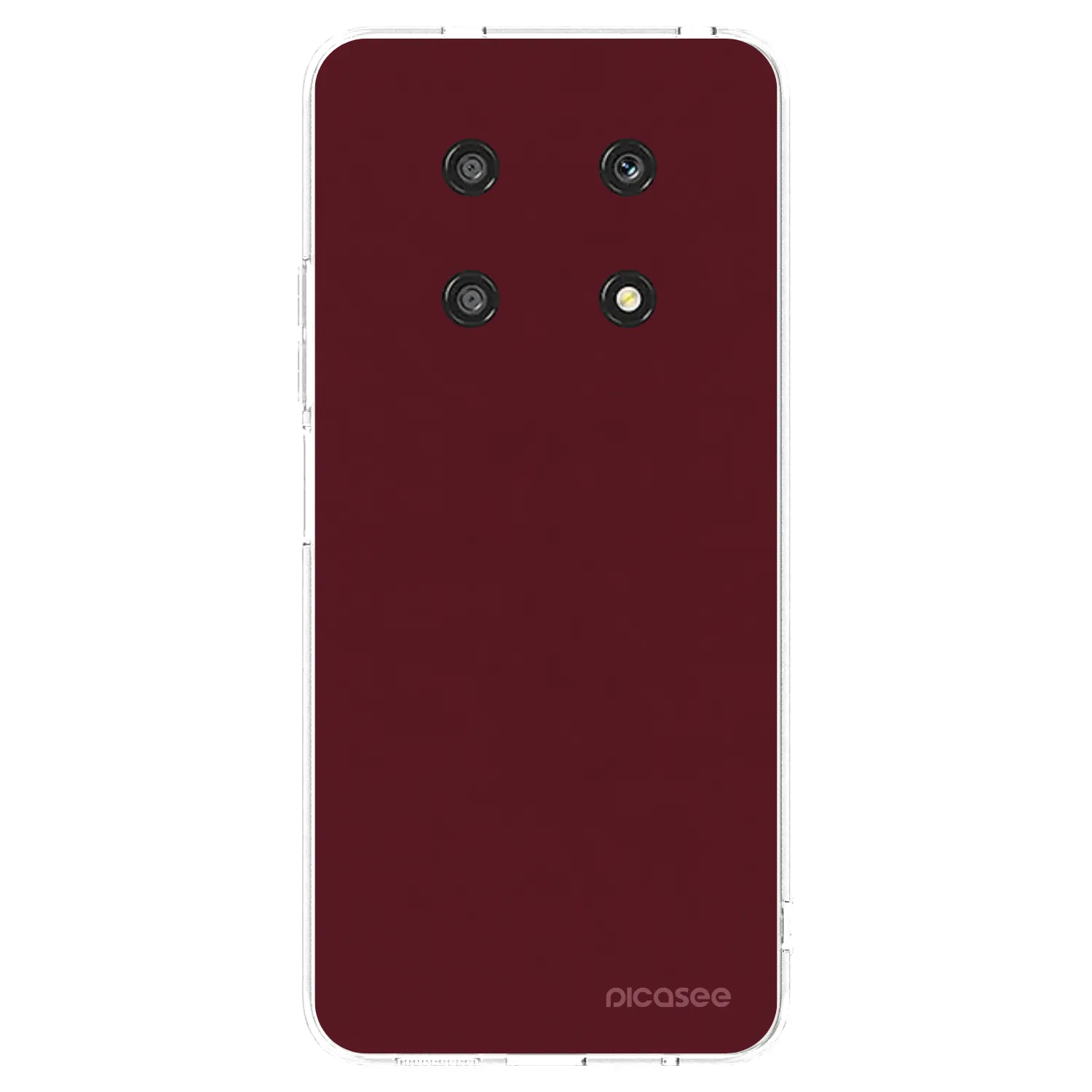 Picasee διαφανής θήκη σιλικόνης Honor Magic4 Lite 5G - Burgundy red