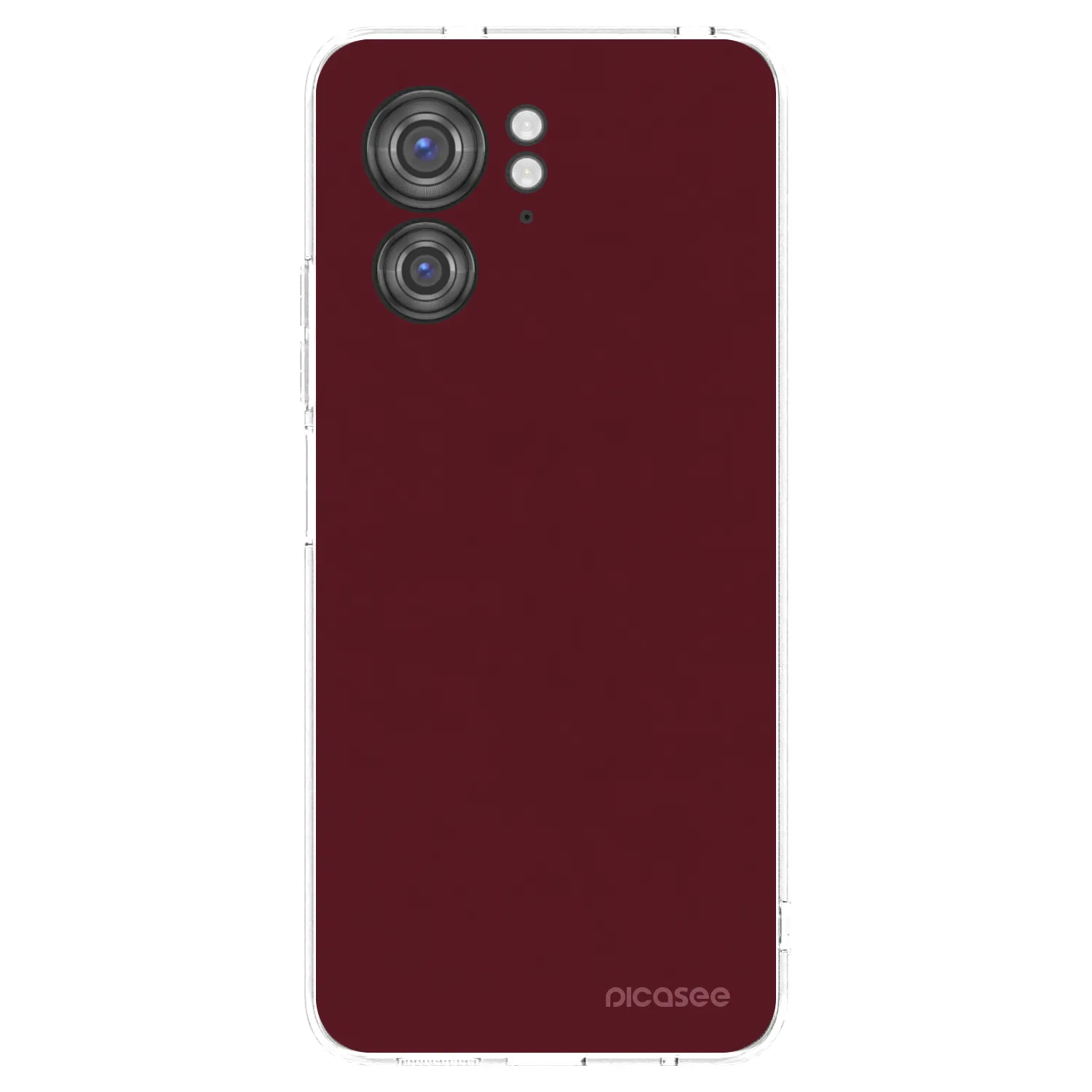 Picasee διαφανής θήκη σιλικόνης Motorola Edge 40 - Burgundy red