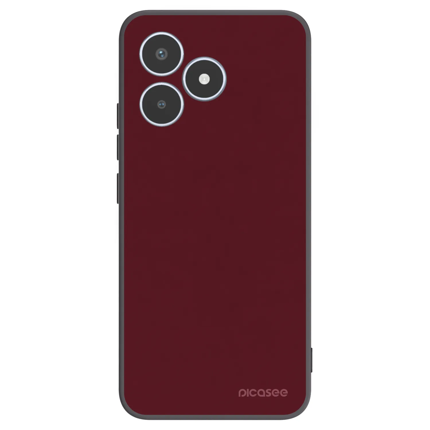 Picasee Μαύρη θήκη σιλικόνης για Realme C53 - Burgundy red