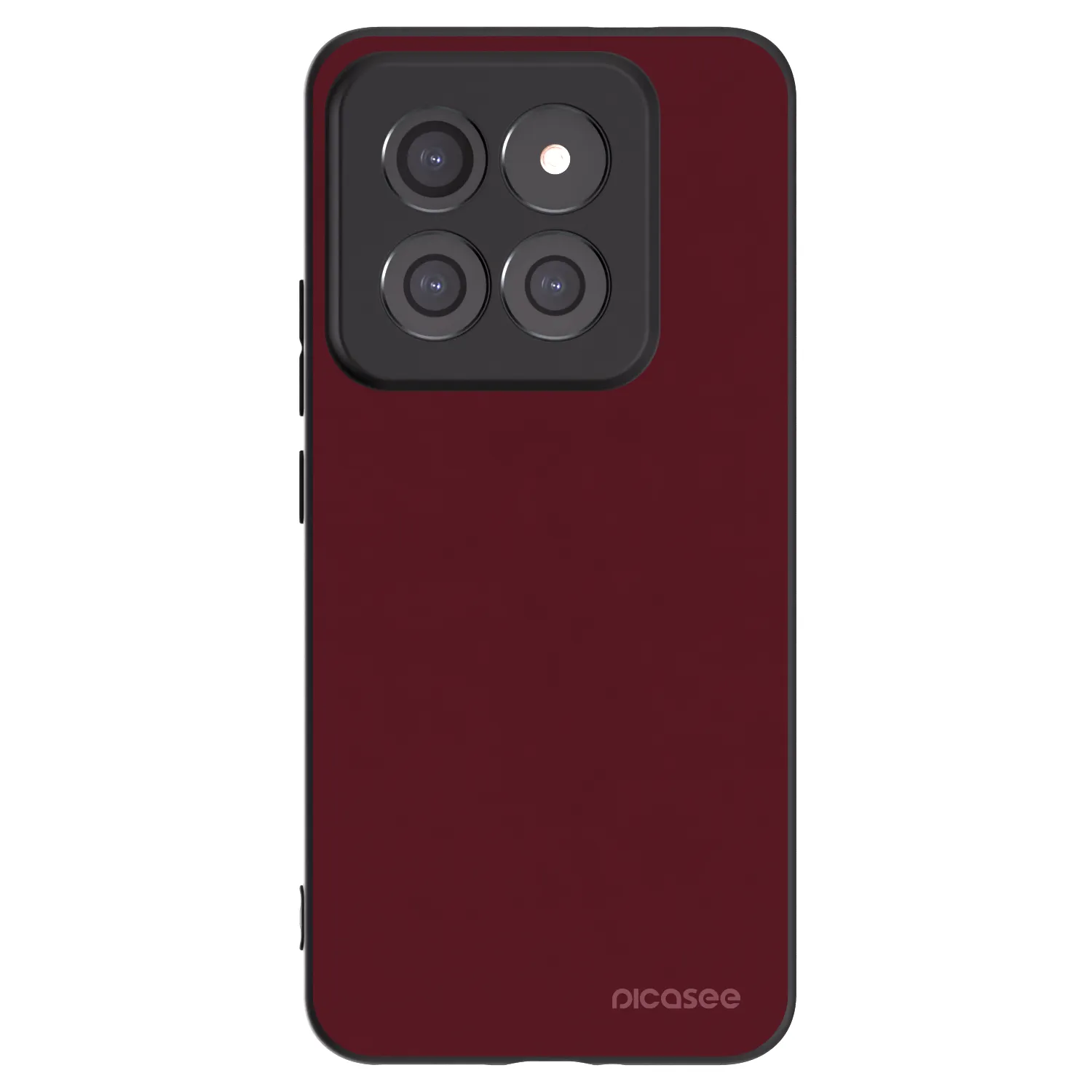 Picasee Μαύρη θήκη σιλικόνης για Xiaomi 14 Pro - Burgundy red