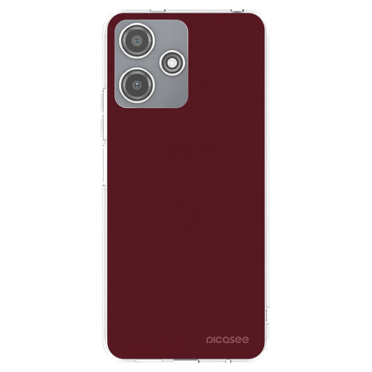 Picasee διαφανής θήκη σιλικόνης Xiaomi Redmi 12 5G - Burgundy red