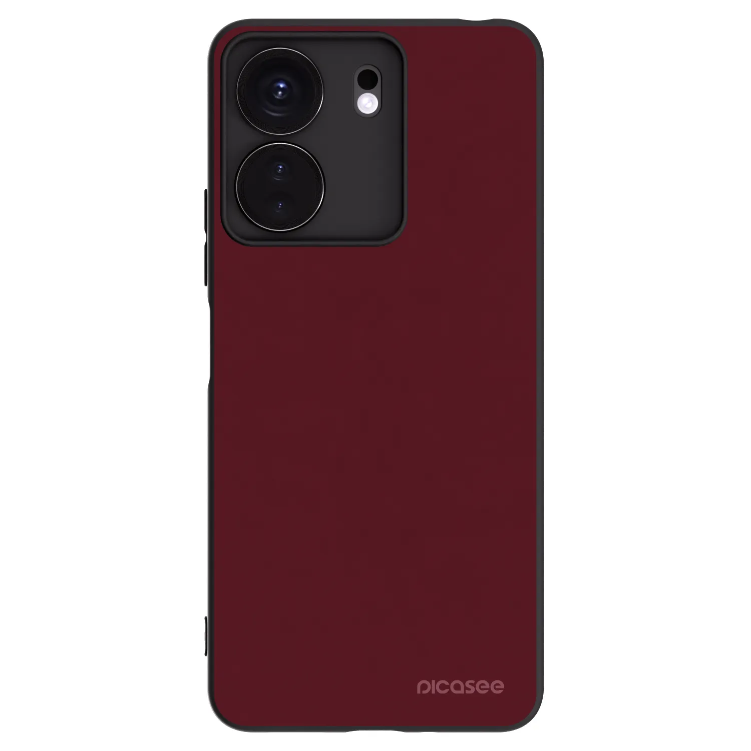 Picasee Μαύρη θήκη σιλικόνης για Xiaomi Redmi 13C 4G - Burgundy red