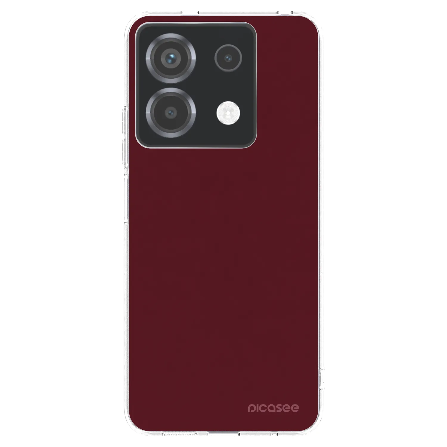 Picasee διαφανής θήκη σιλικόνης Xiaomi Poco X6 - Burgundy red