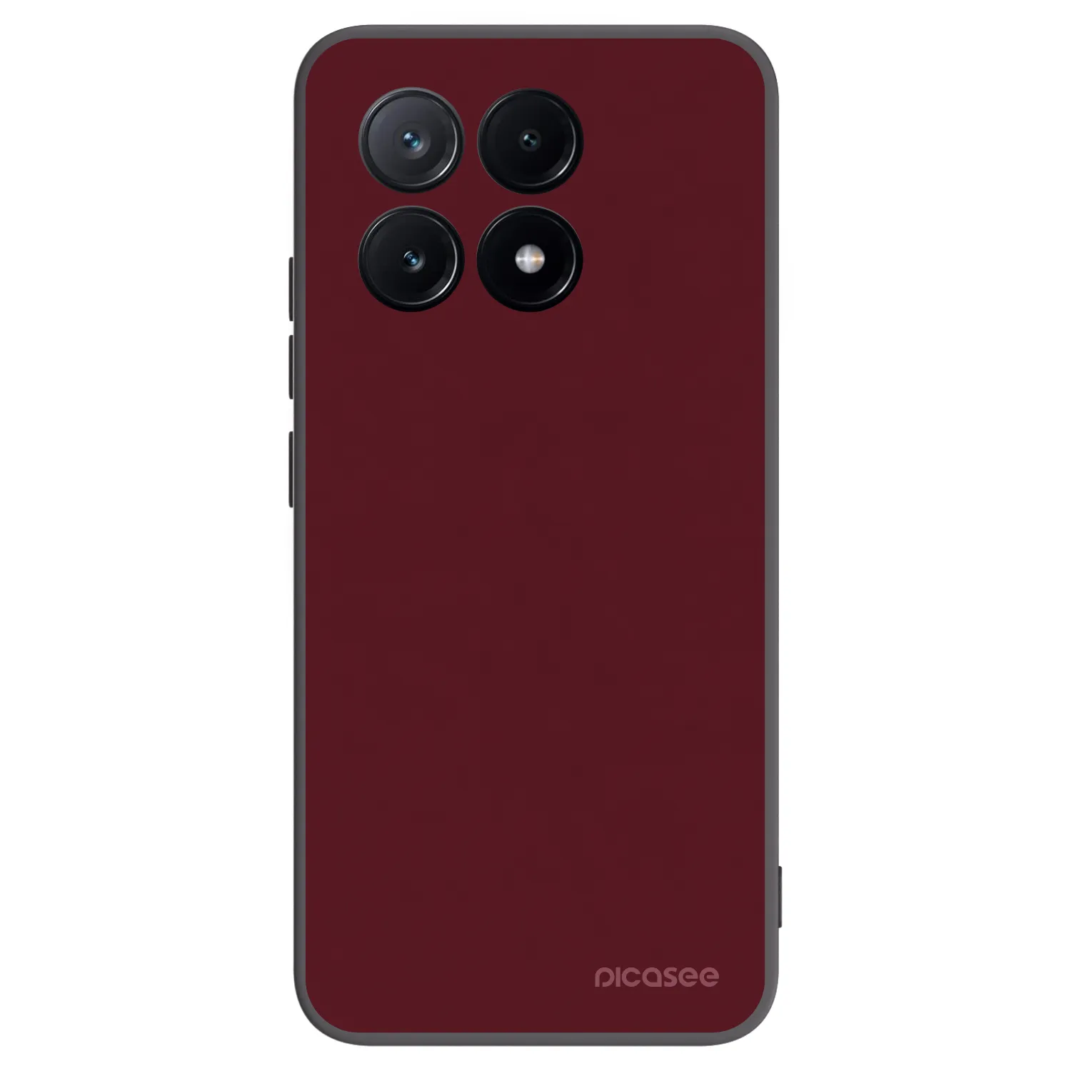 Picasee Μαύρη θήκη σιλικόνης για Xiaomi Poco X6 Pro - Burgundy red