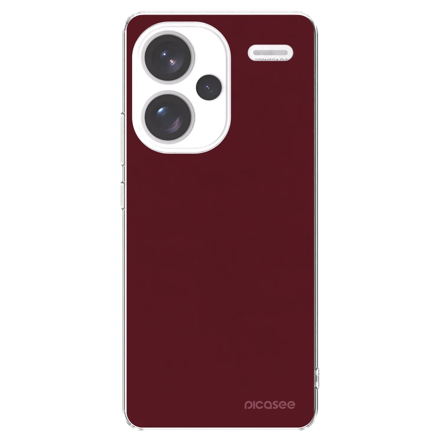 Picasee διαφανής θήκη σιλικόνης Xiaomi Redmi Note 13 Pro+ 5G - Burgundy red