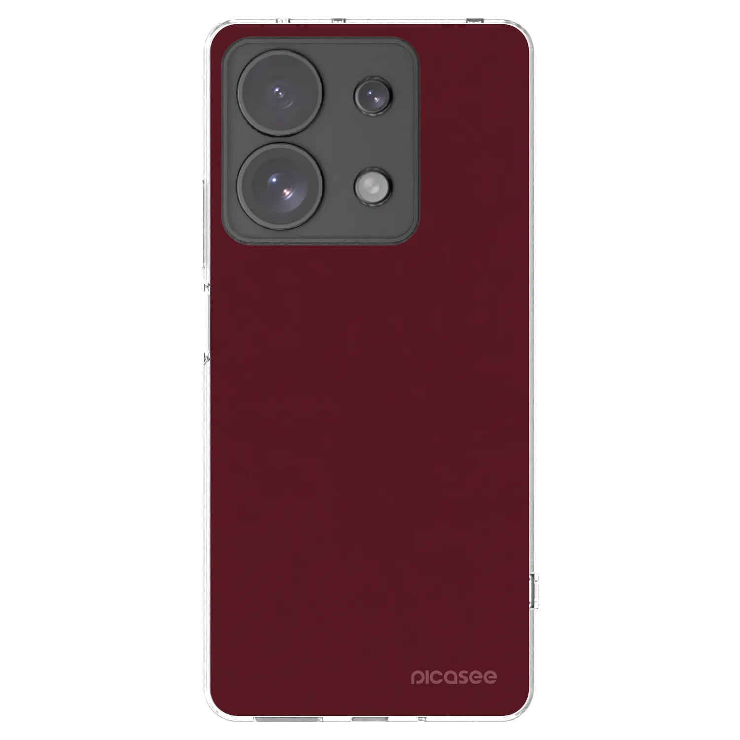 Picasee διαφανής θήκη σιλικόνης Xiaomi Redmi Note 13 Pro 4G - Burgundy red