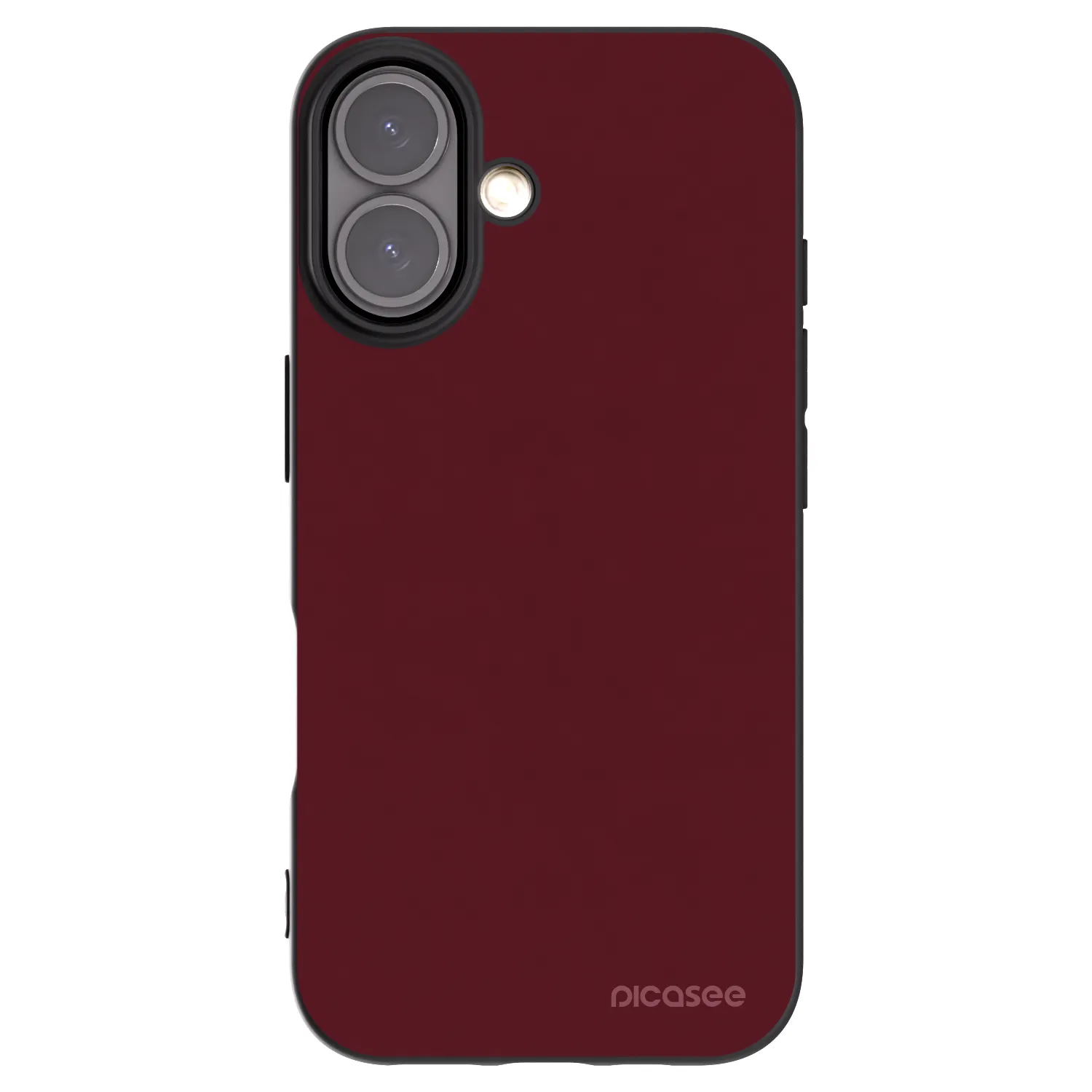 Picasee Μαύρη θήκη σιλικόνης για Apple iPhone 16 - Burgundy red