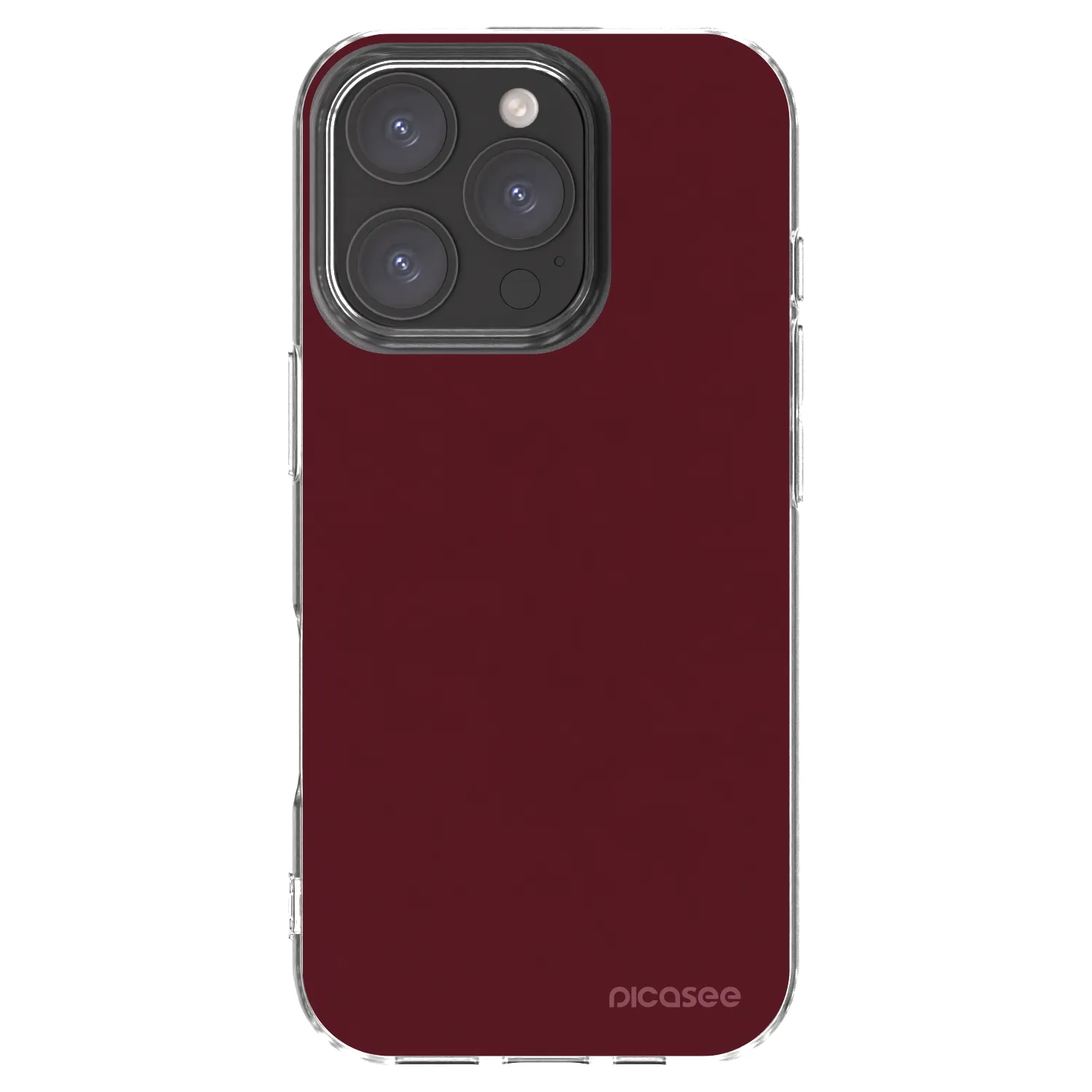 Picasee διαφανής θήκη σιλικόνης Apple iPhone 16 Pro - Burgundy red