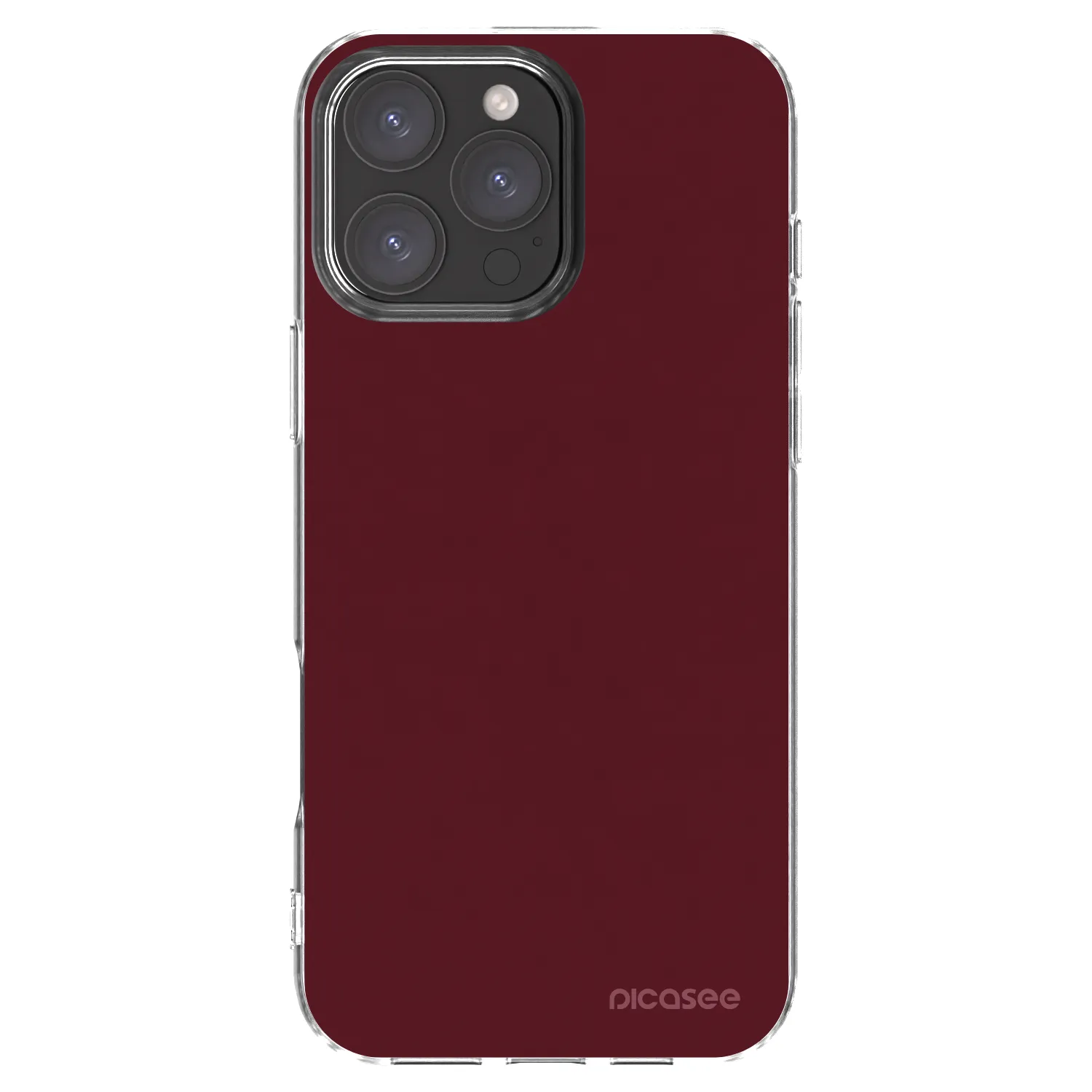 Picasee διαφανής θήκη σιλικόνης Apple iPhone 16 Pro Max - Burgundy red