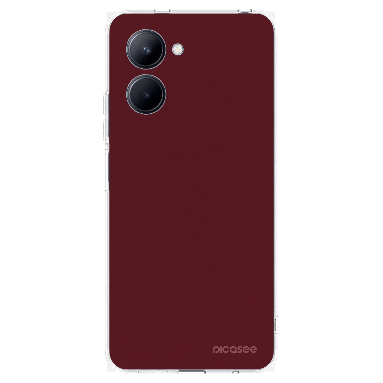 Picasee διαφανής θήκη σιλικόνης Realme C33 (2023) - Burgundy red