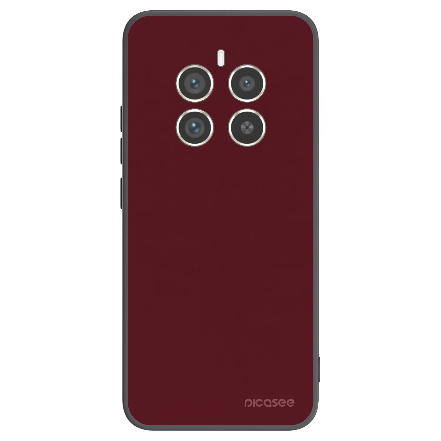 Picasee Μαύρη θήκη σιλικόνης για Realme 12 Pro 5G - Burgundy red