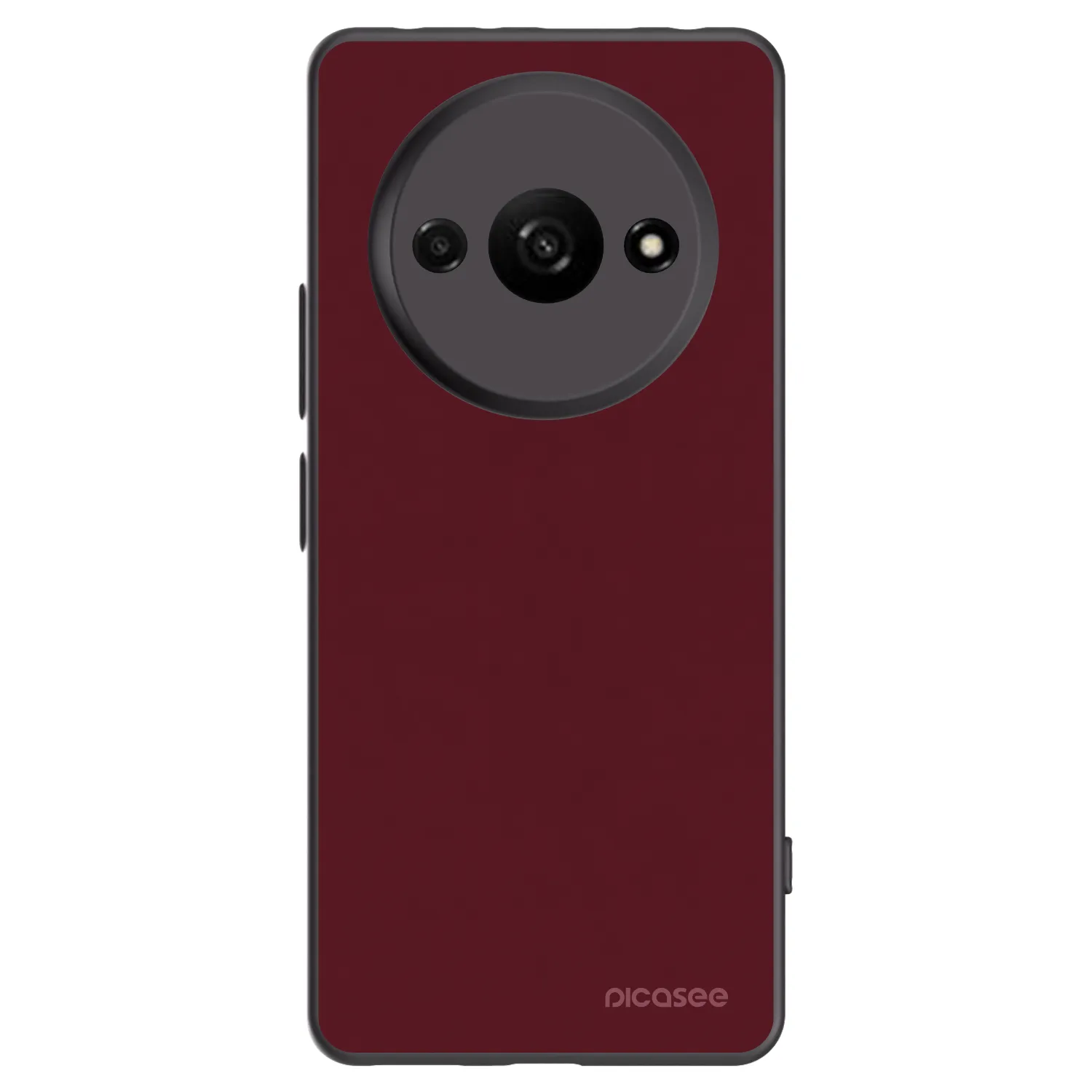 Picasee Μαύρη θήκη σιλικόνης για Xiaomi Redmi A3 - Burgundy red
