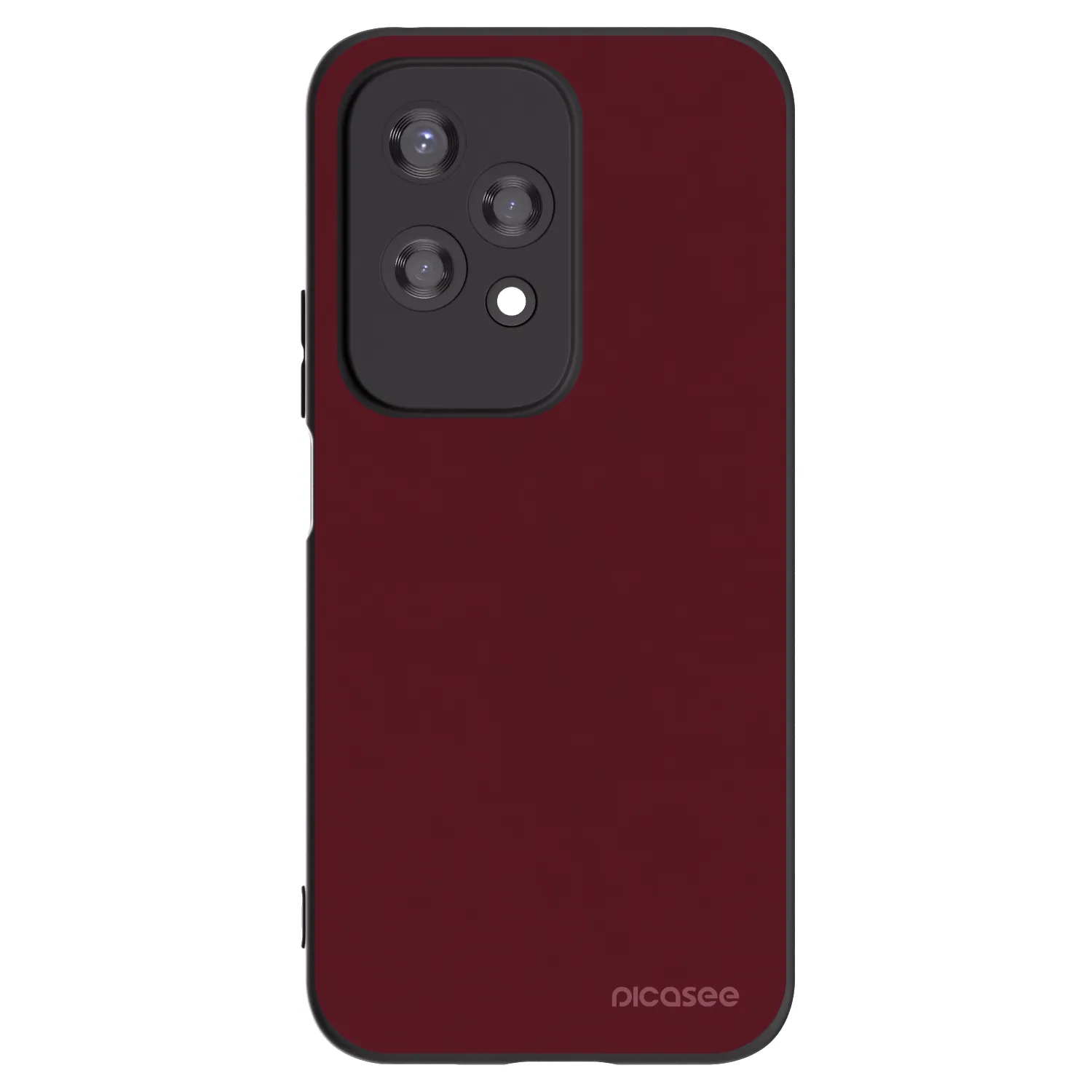 Picasee Μαύρη θήκη σιλικόνης για Honor 200 Lite - Burgundy red