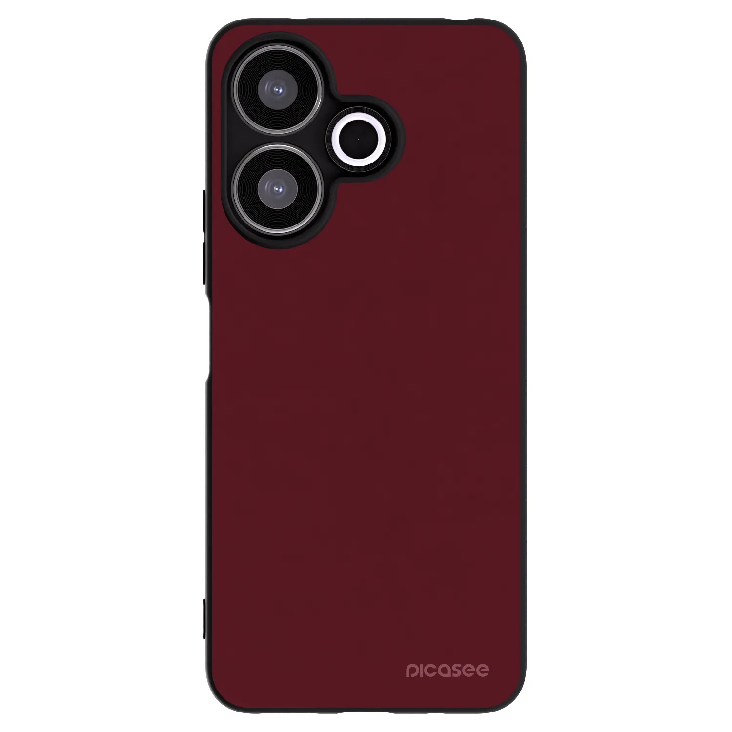 Picasee Μαύρη θήκη σιλικόνης για Xiaomi Redmi 13 4G - Burgundy red