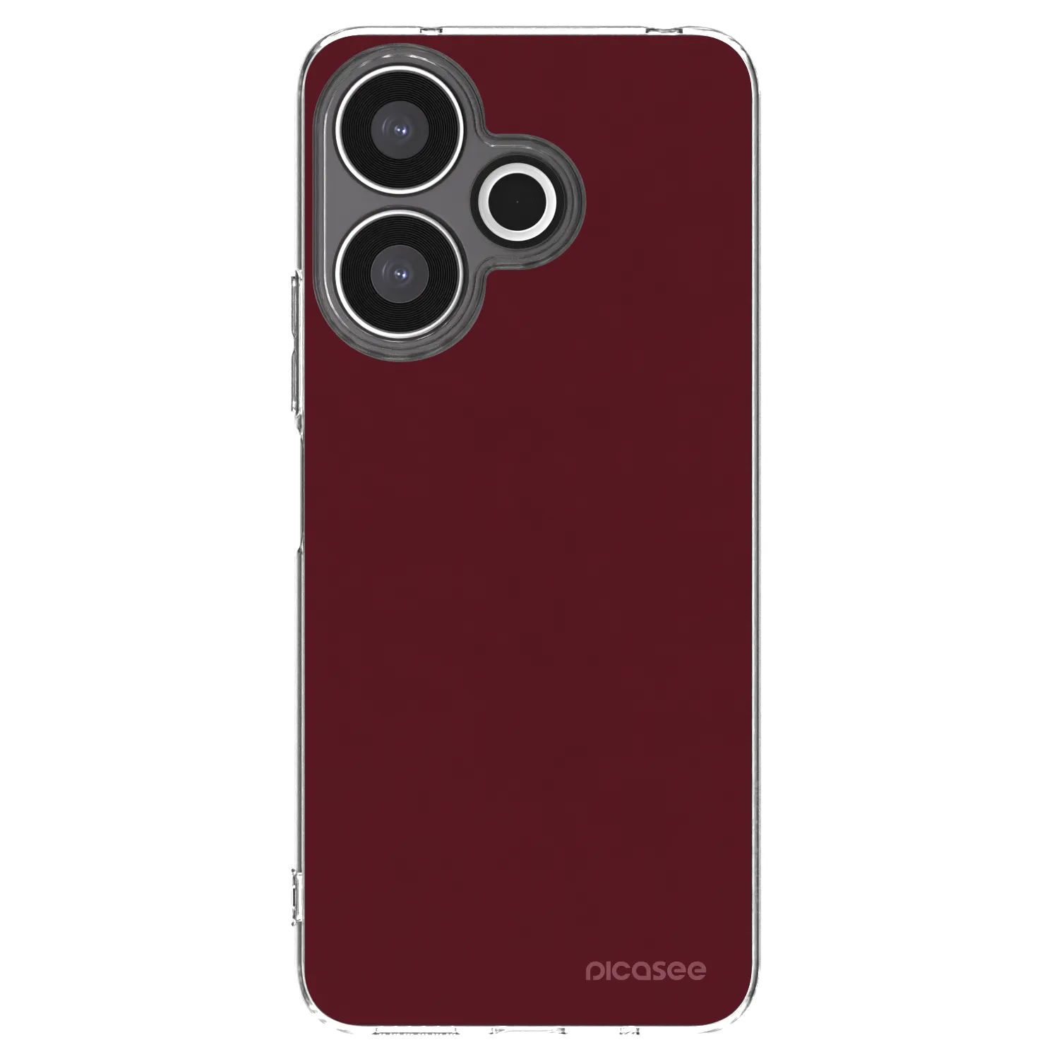 Picasee διαφανής θήκη σιλικόνης Xiaomi Redmi 13 4G - Burgundy red