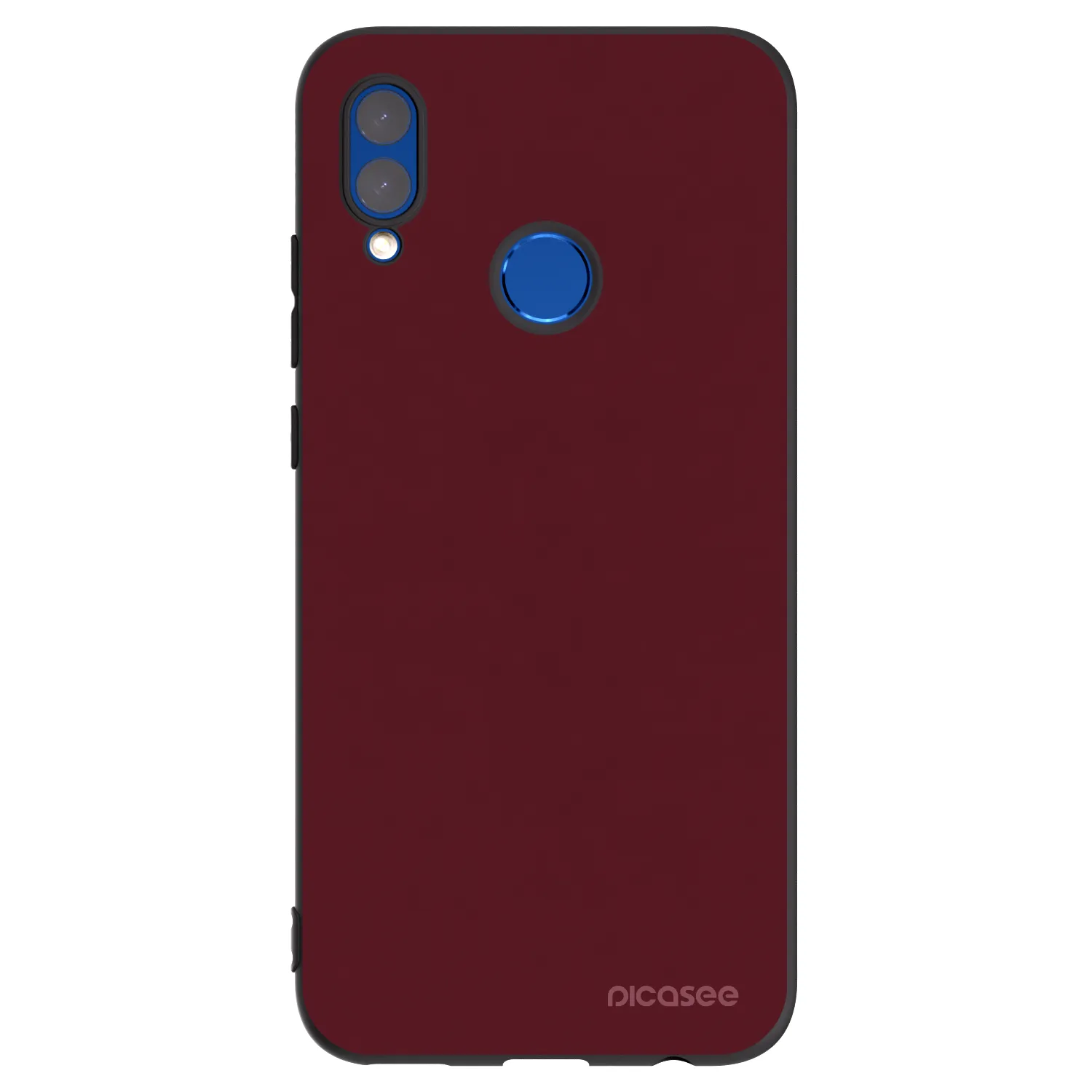 Picasee Μαύρη θήκη σιλικόνης για Honor 10 Lite - Burgundy red