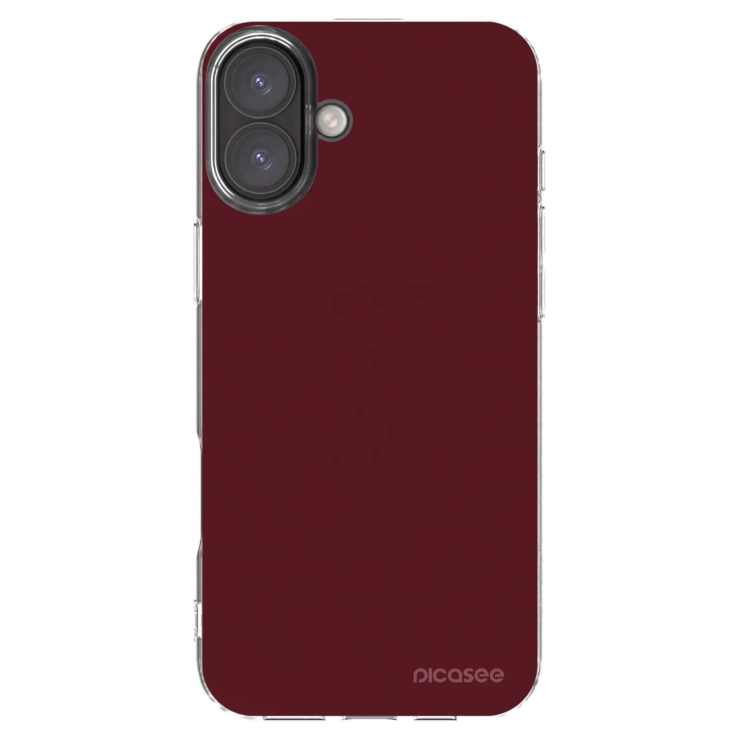 Picasee διαφανής θήκη σιλικόνης Apple iPhone 16 Plus - Burgundy red