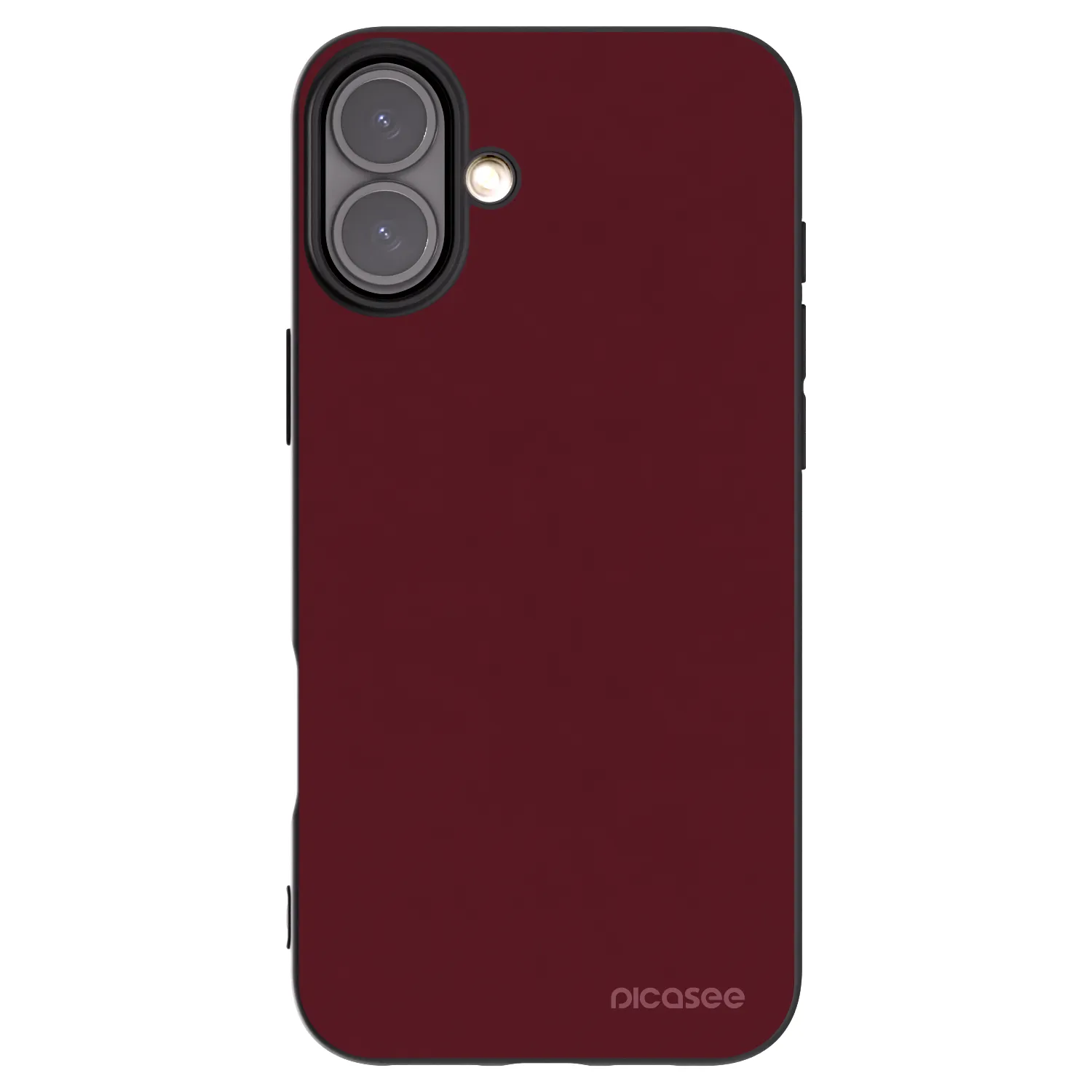 Picasee Μαύρη θήκη σιλικόνης για Apple iPhone 16 Plus - Burgundy red