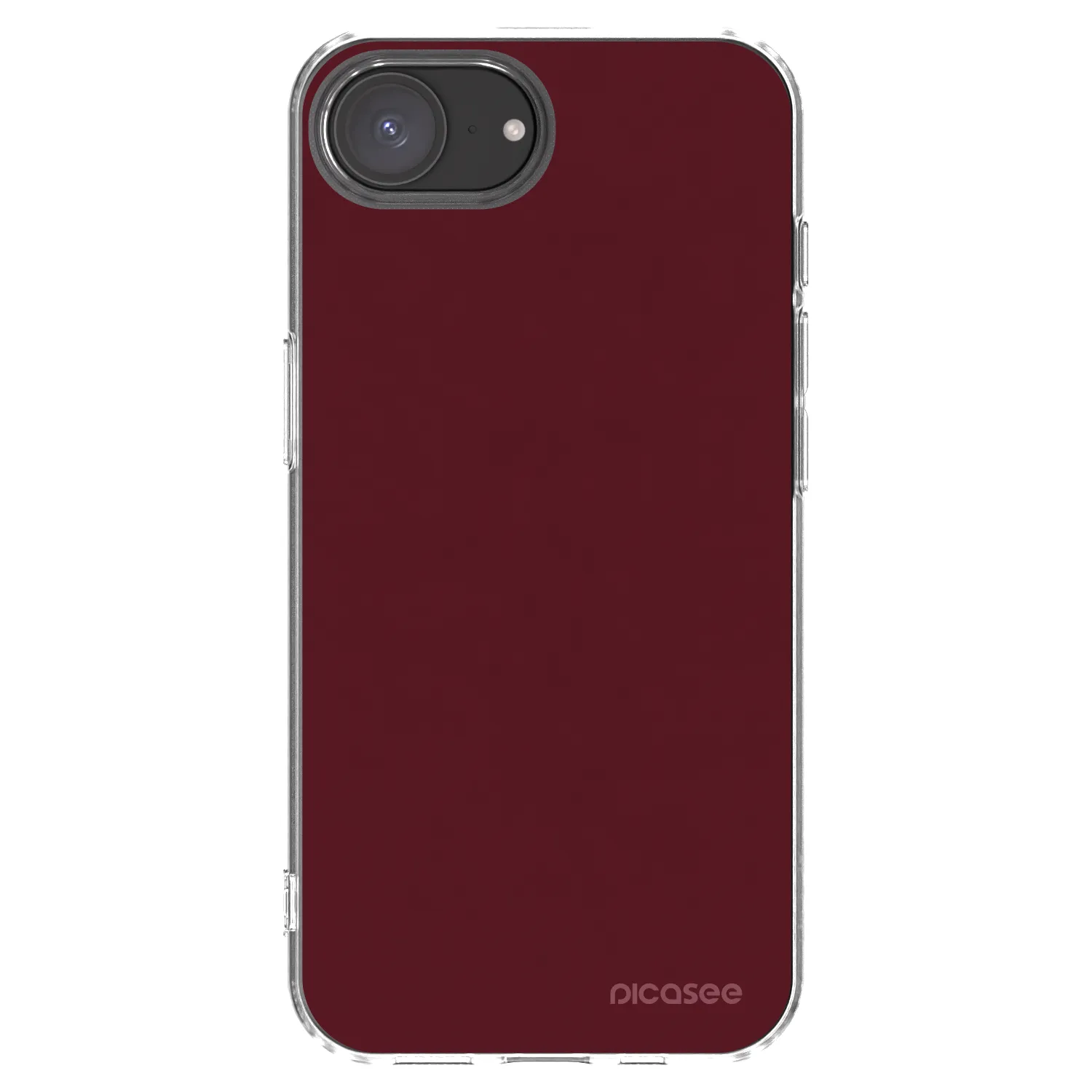 Picasee διαφανής θήκη σιλικόνης Apple iPhone 16e - Burgundy red