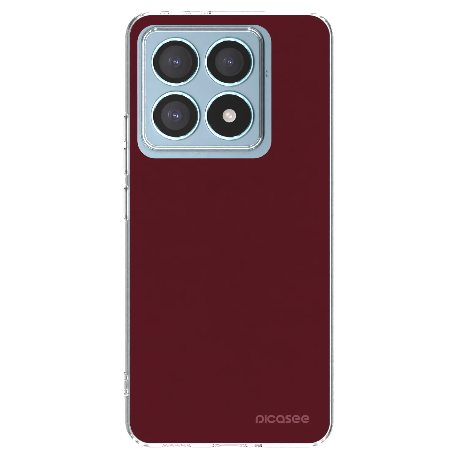 Picasee διαφανής θήκη σιλικόνης Xiaomi 14T Pro - Burgundy red