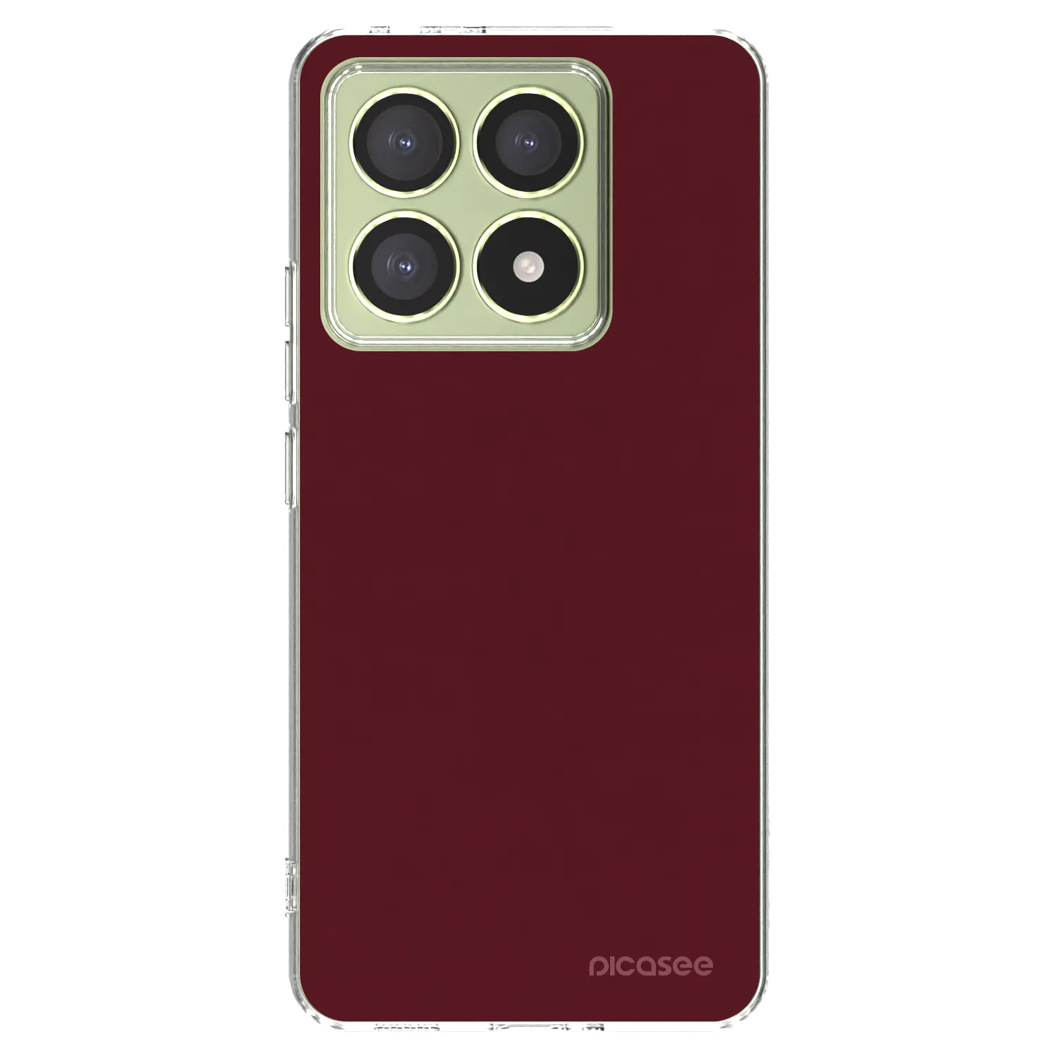 Picasee διαφανής θήκη σιλικόνης Xiaomi 14T - Burgundy red