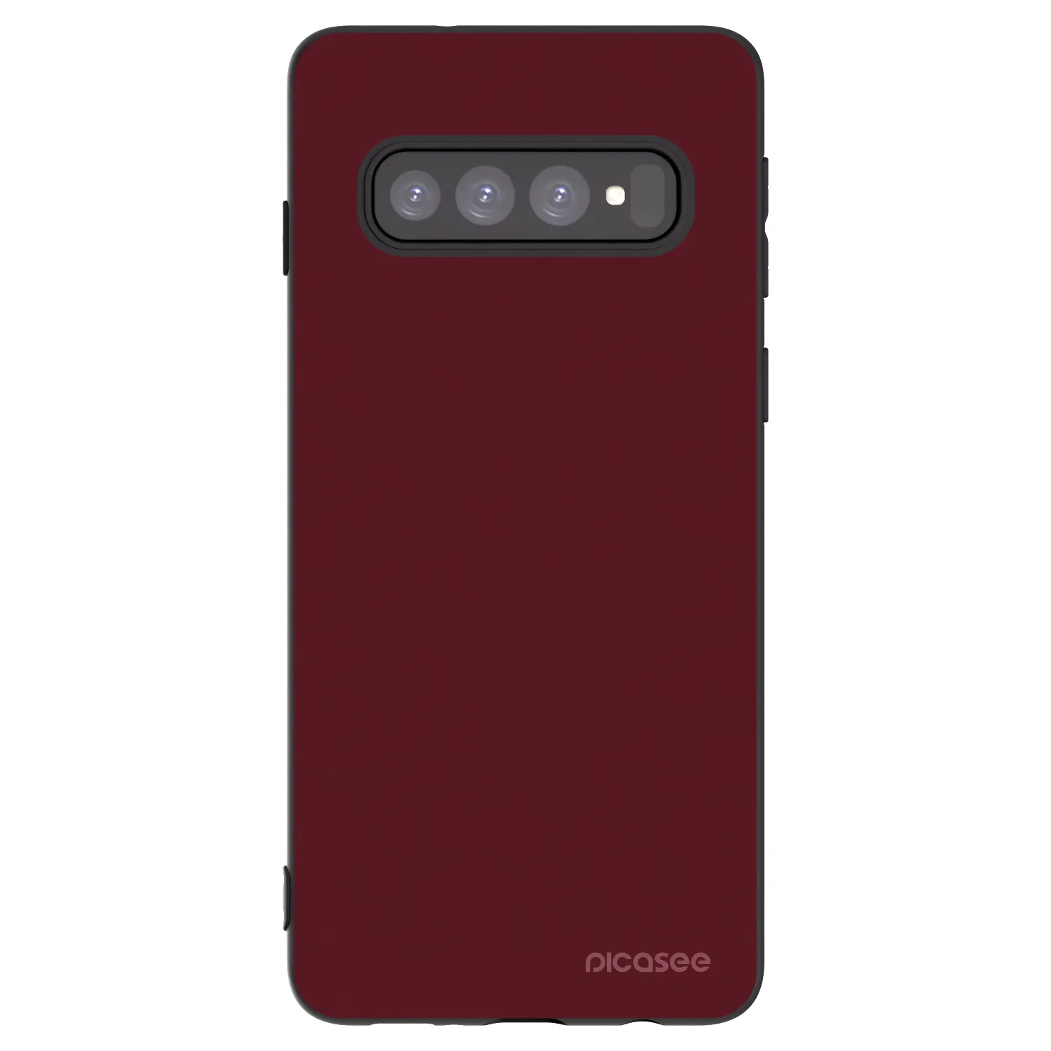 Picasee Μαύρη θήκη σιλικόνης για Samsung Galaxy S10 G973 - Burgundy red