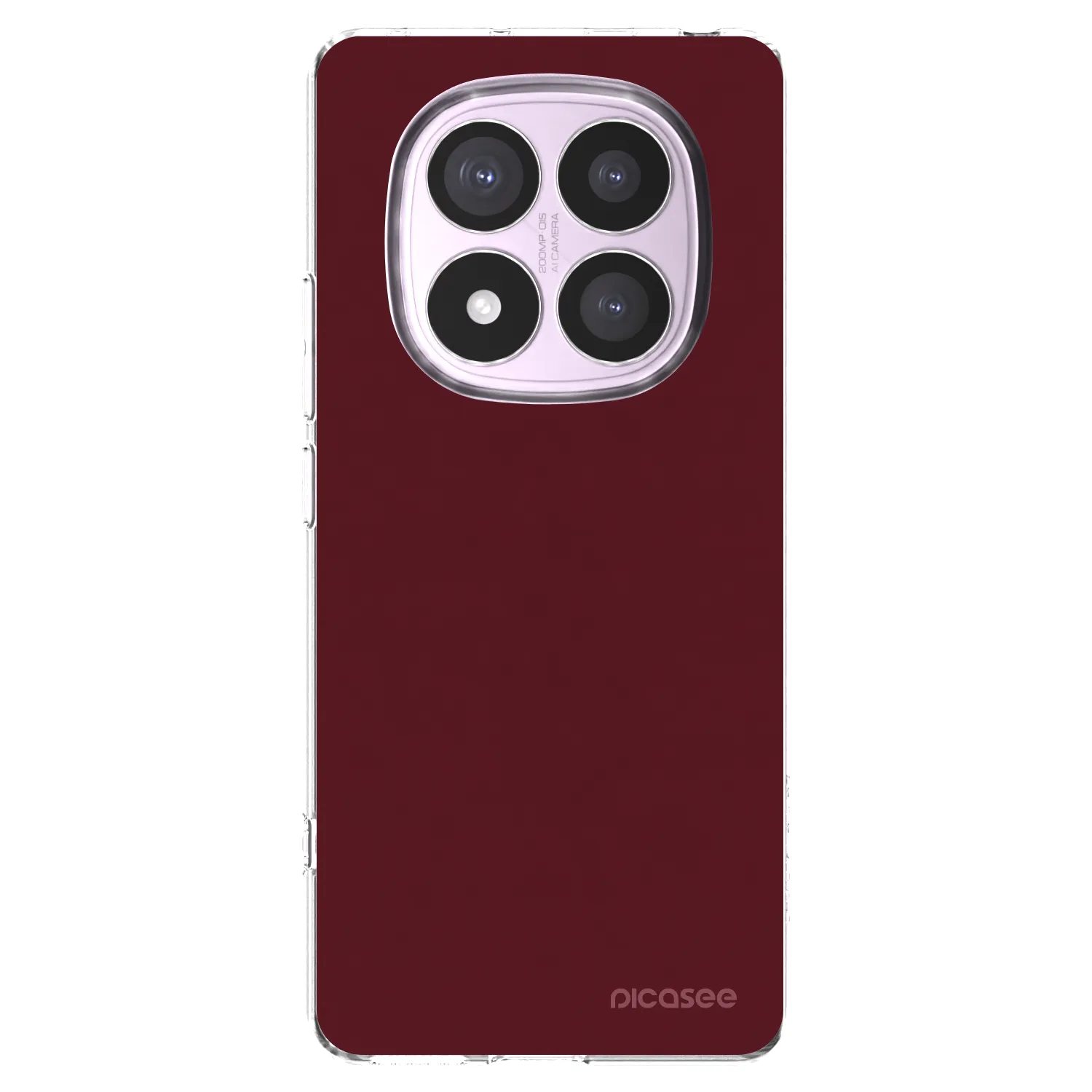 Picasee διαφανής θήκη σιλικόνης Xiaomi Redmi Note 14 Pro 5G - Burgundy red