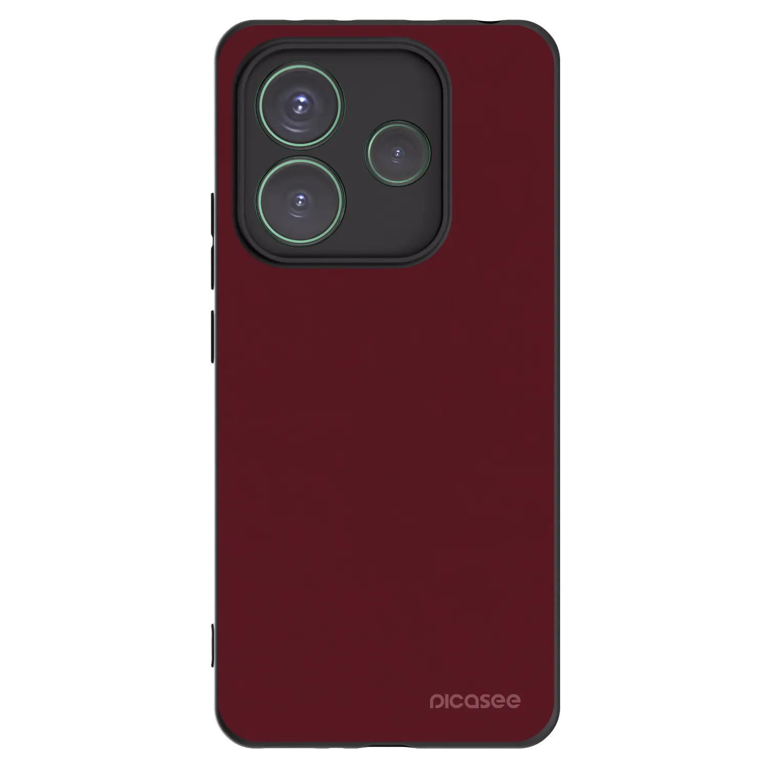 Picasee Μαύρη θήκη σιλικόνης για Xiaomi Redmi Note 14 5G - Burgundy red
