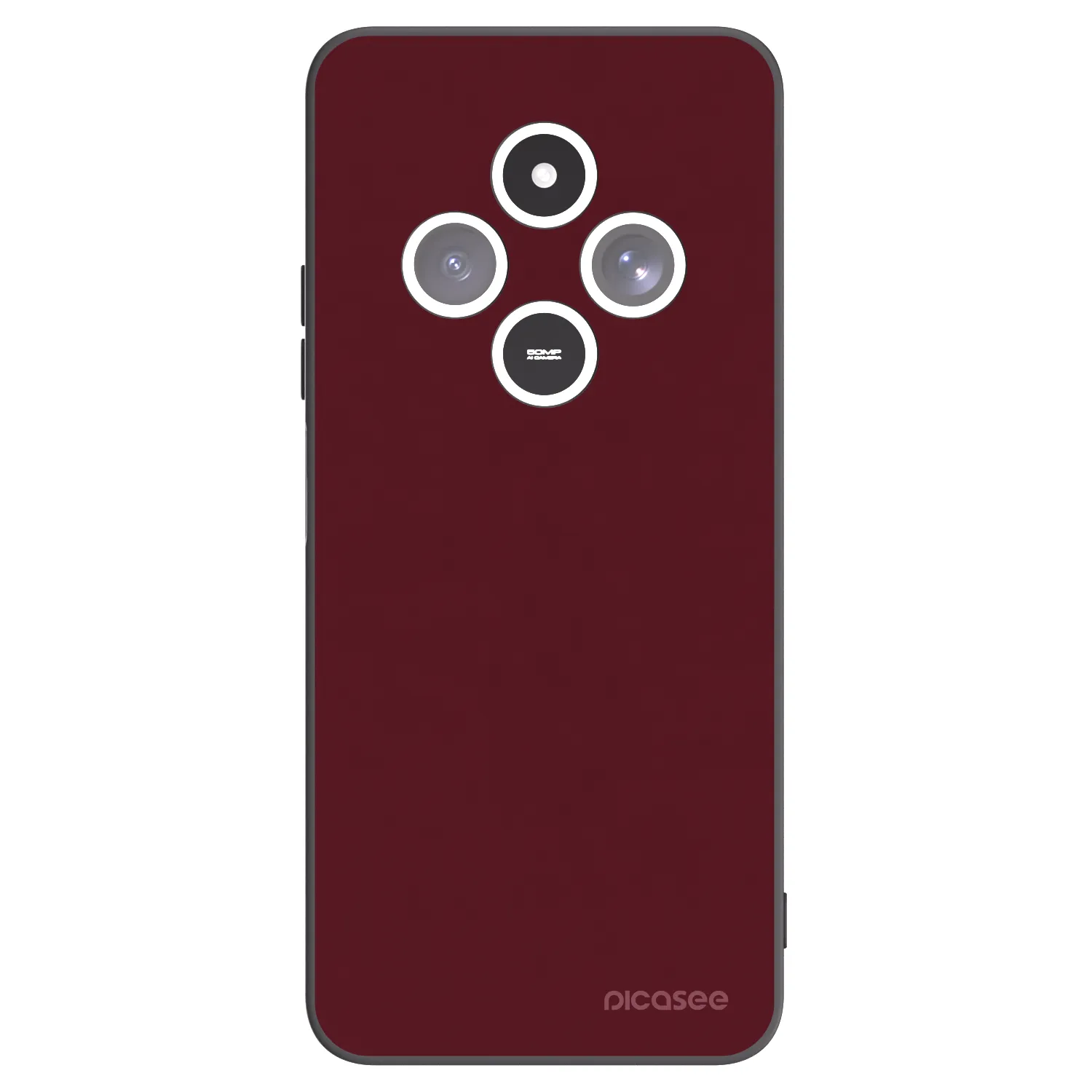 Picasee Μαύρη θήκη σιλικόνης για Xiaomi Redmi 14C - Burgundy red