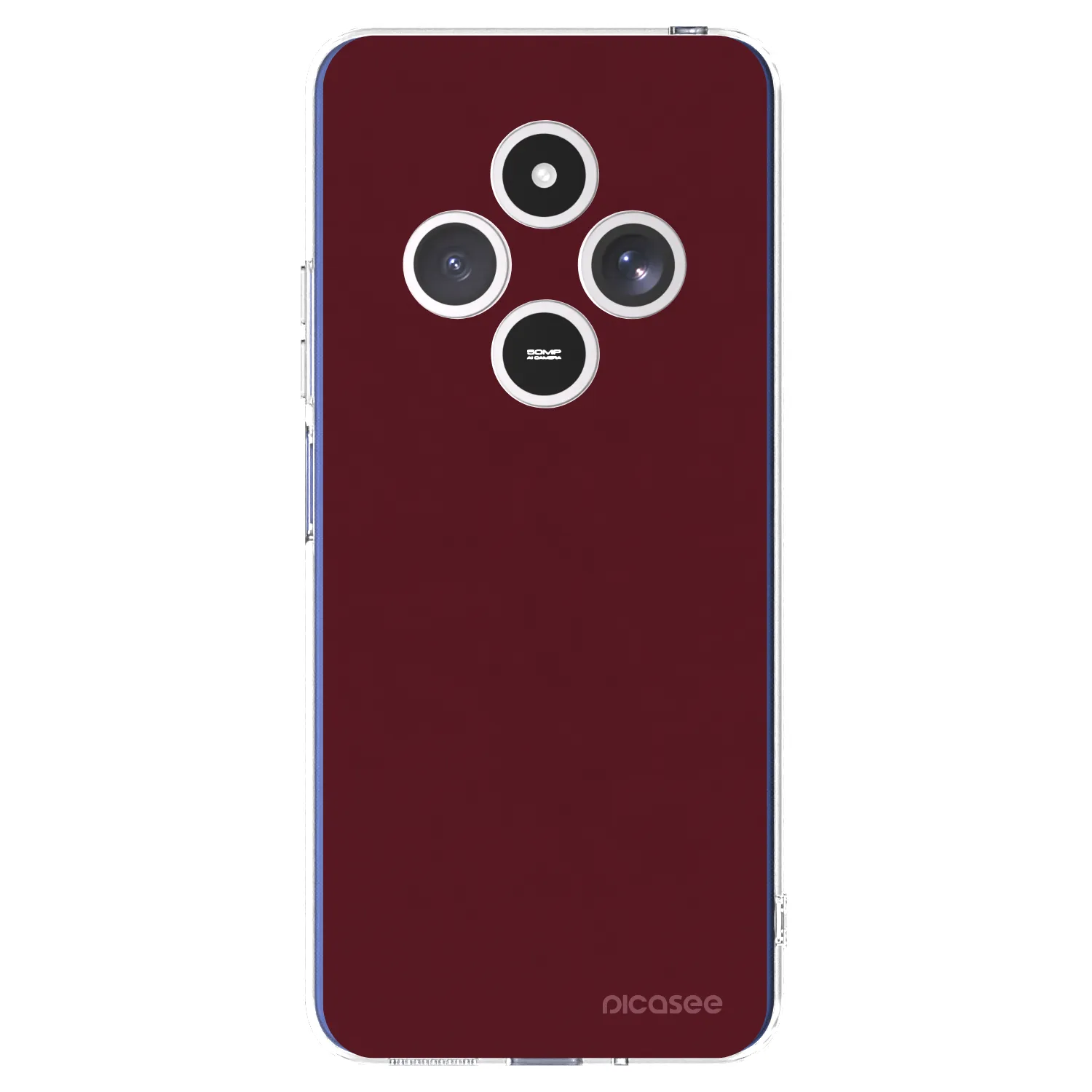 Picasee διαφανής θήκη σιλικόνης Xiaomi Redmi 14C - Burgundy red