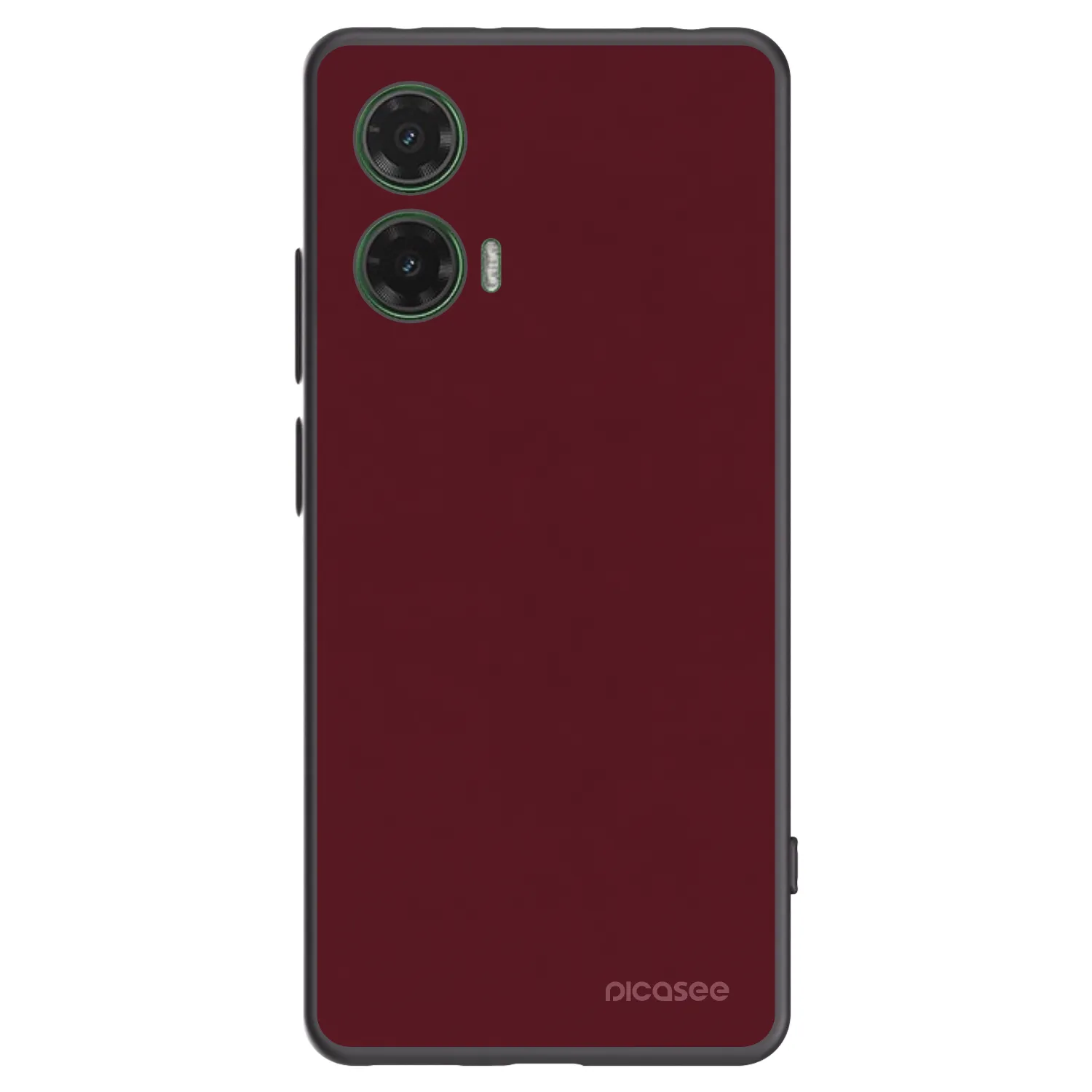Picasee Μαύρη θήκη σιλικόνης για Motorola Moto G35 5G - Burgundy red