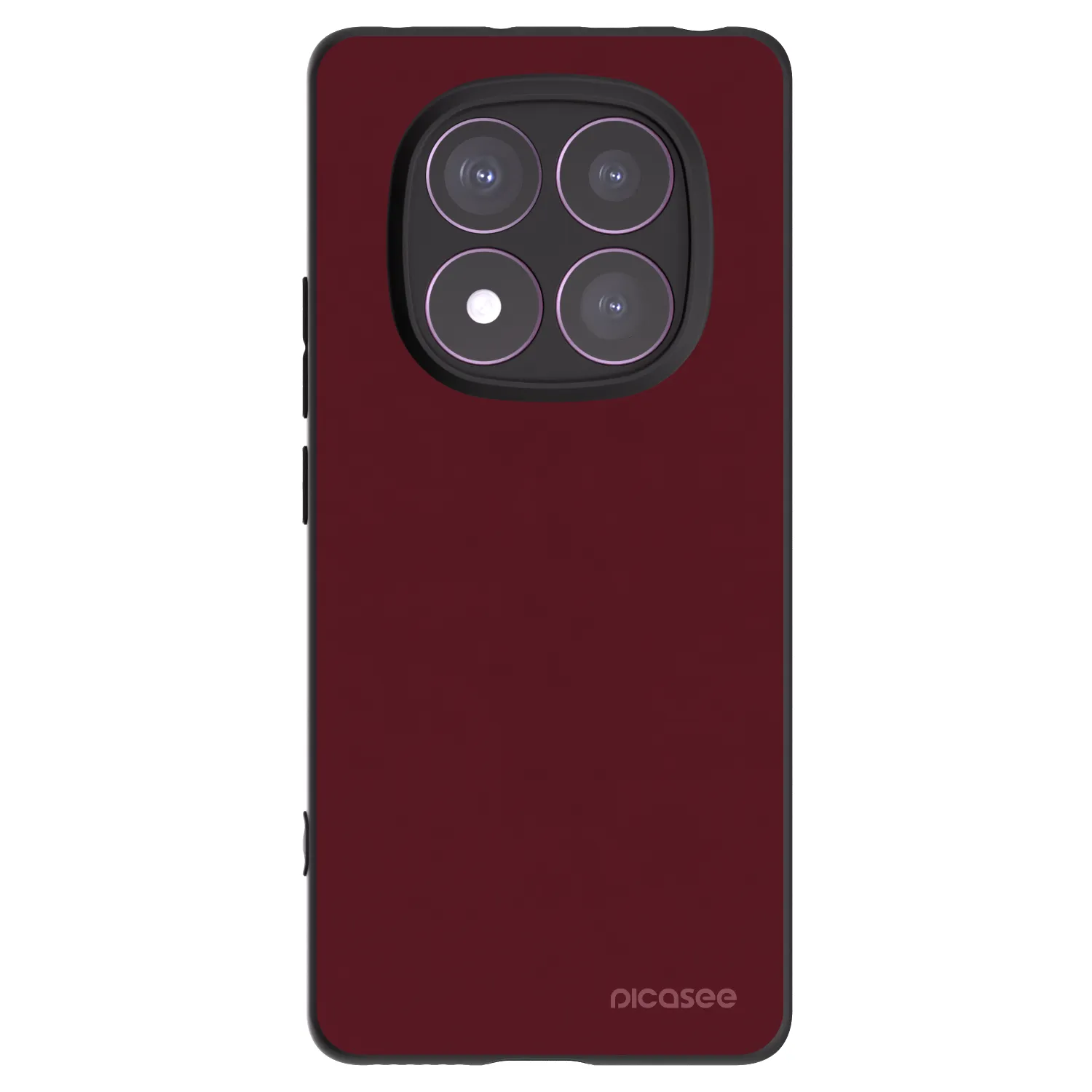 Picasee Μαύρη θήκη σιλικόνης για Xiaomi Redmi Note 14 Pro 4G - Burgundy red