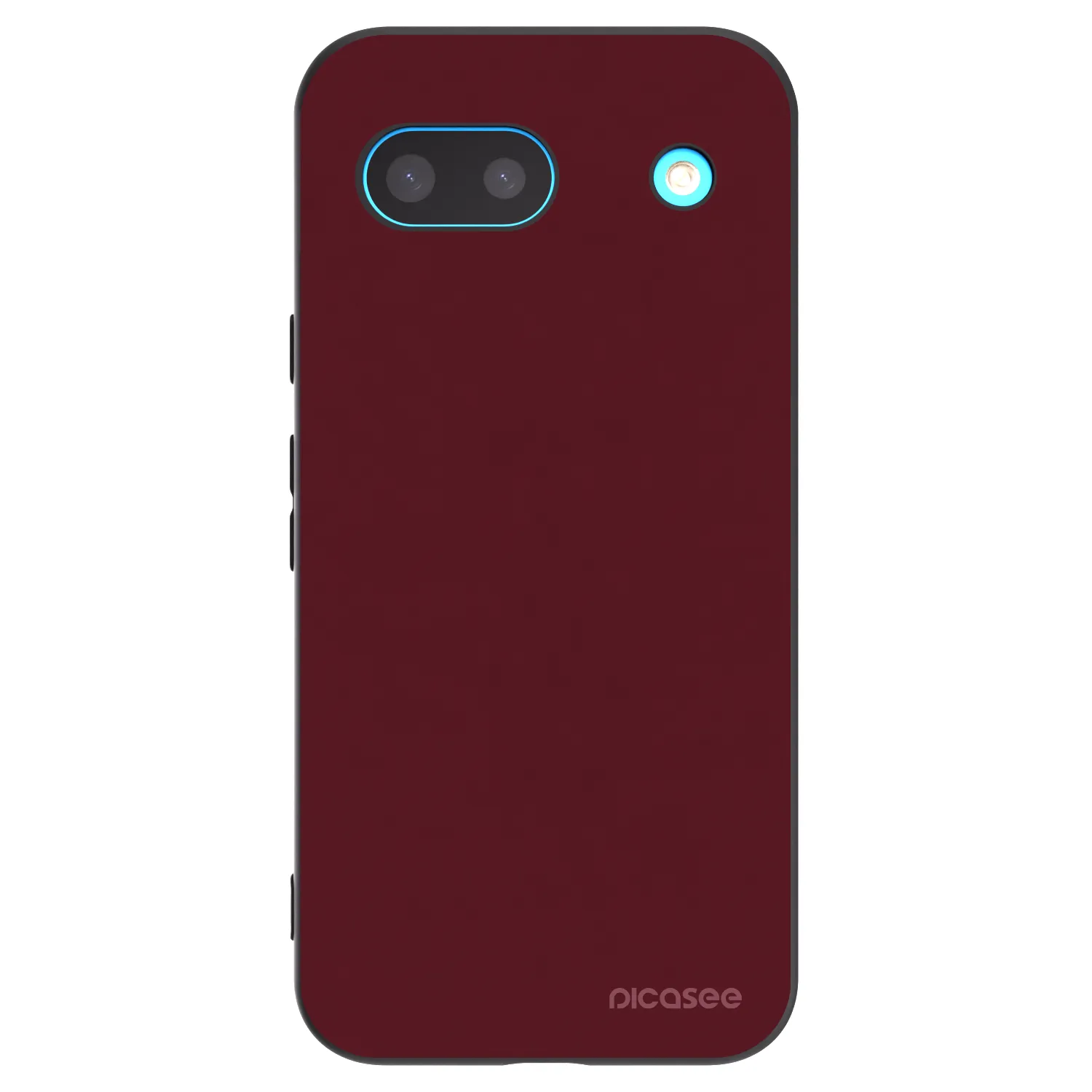 Picasee Μαύρη θήκη σιλικόνης για Google Pixel 8a - Burgundy red
