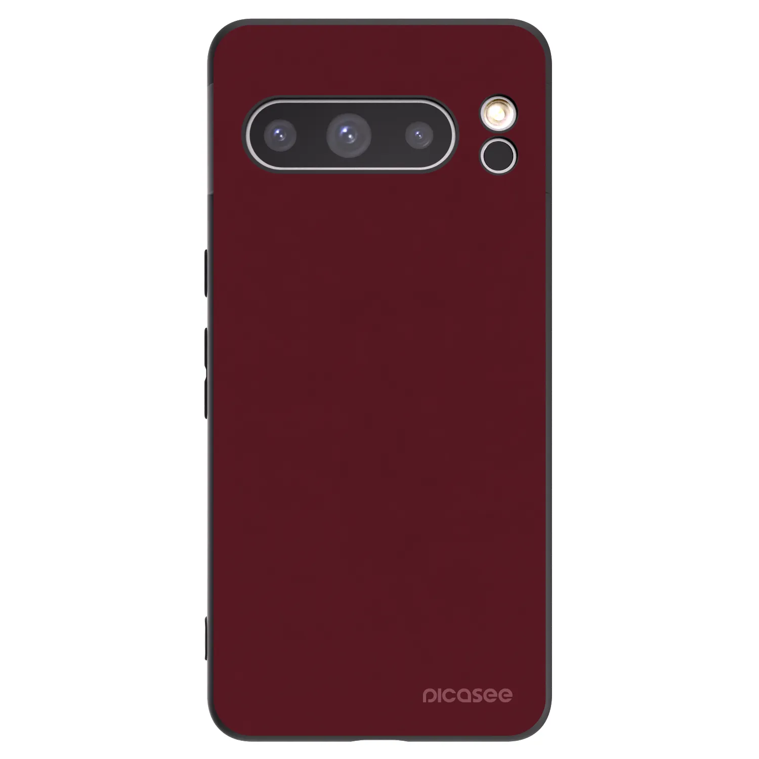 Picasee Μαύρη θήκη σιλικόνης για Google Pixel 8 Pro - Burgundy red