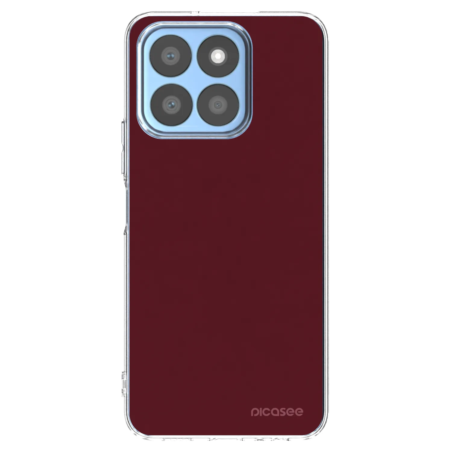 Picasee διαφανής θήκη σιλικόνης Honor X8c - Burgundy red