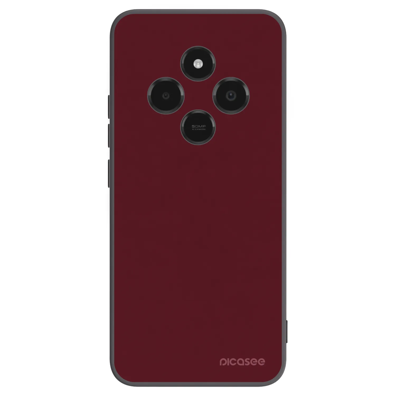 Picasee Μαύρη θήκη σιλικόνης για Xiaomi Poco C75 - Burgundy red