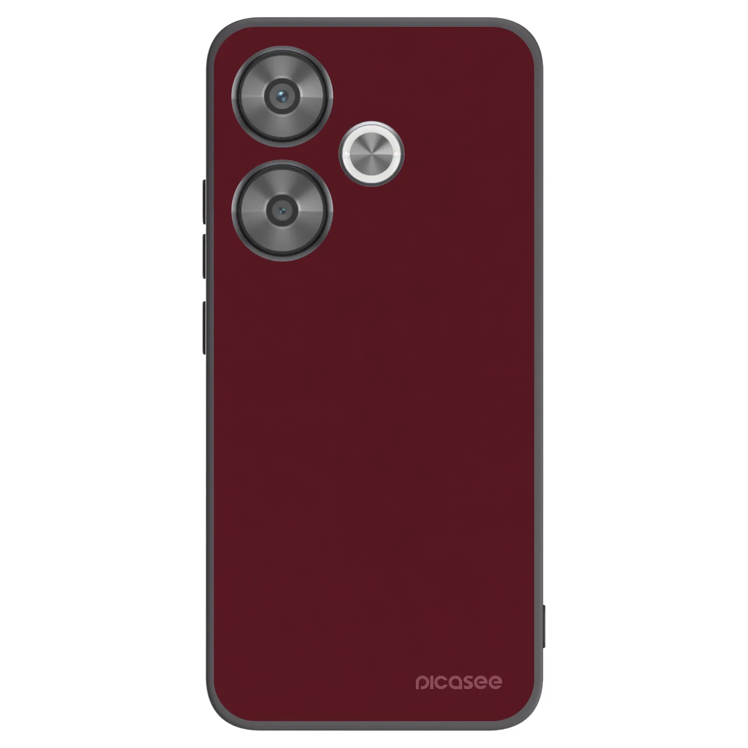 Picasee Μαύρη θήκη σιλικόνης για Xiaomi Poco F6 - Burgundy red