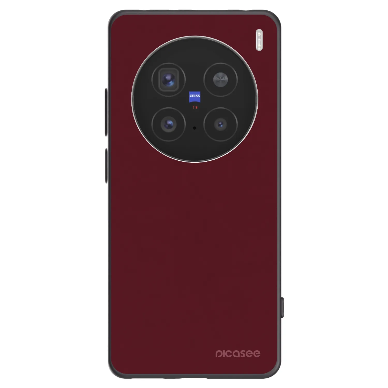 Picasee Μαύρη θήκη σιλικόνης για Vivo X200 Pro - Burgundy red