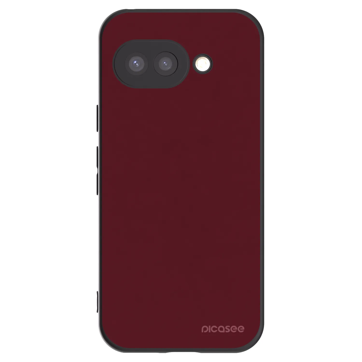 Picasee Μαύρη θήκη σιλικόνης για Google Pixel 9a - Burgundy red