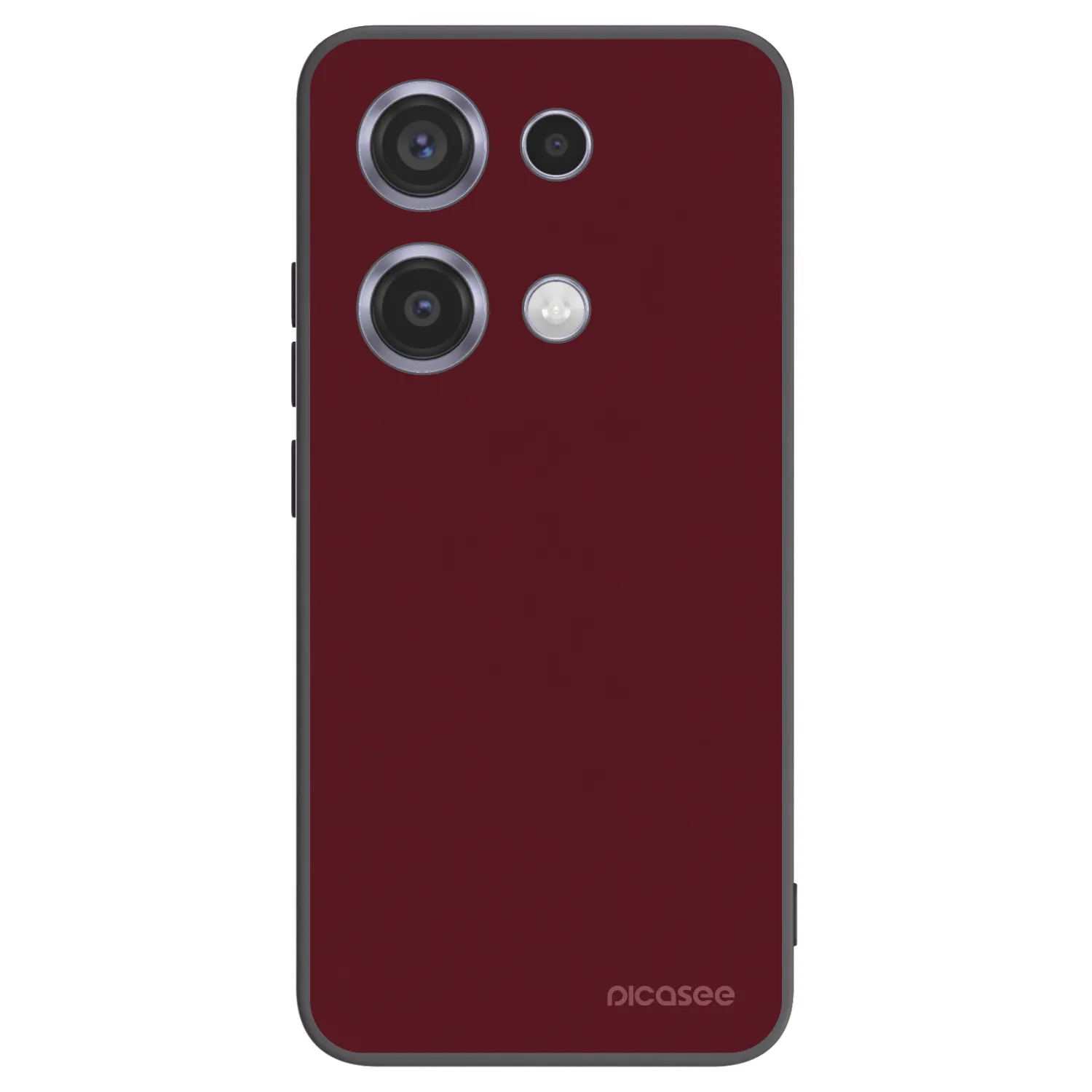 Picasee Μαύρη θήκη σιλικόνης για Xiaomi Redmi Note 14S - Burgundy red