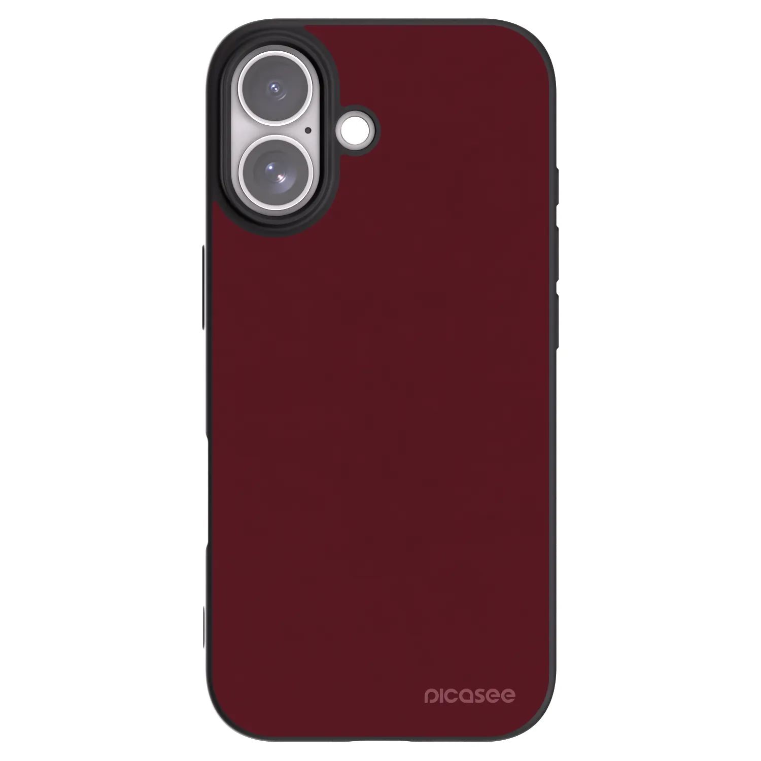 Picasee Μαύρη θήκη σιλικόνης για Apple iPhone 17 - Burgundy red