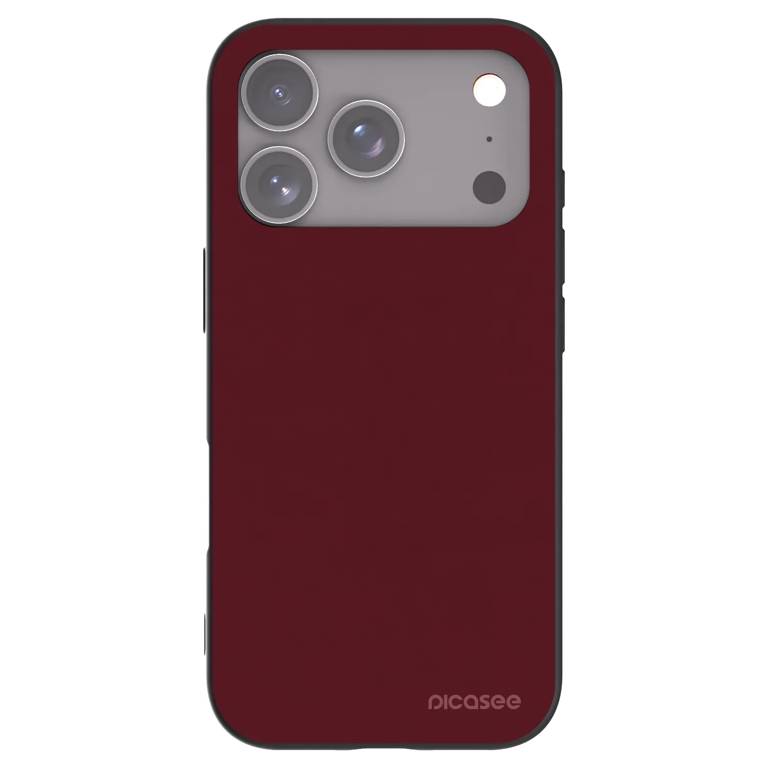 Picasee Μαύρη θήκη σιλικόνης για Apple iPhone 17 Pro - Burgundy red