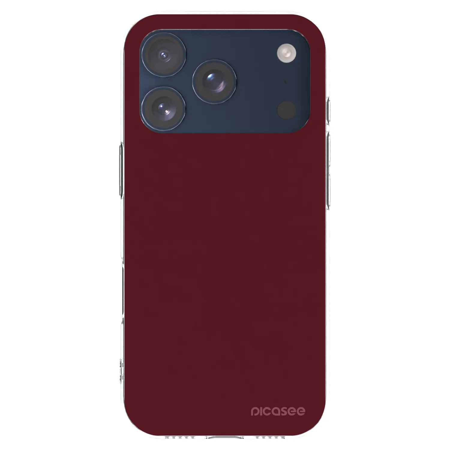 Picasee διαφανής θήκη σιλικόνης Apple iPhone 17 Pro - Burgundy red